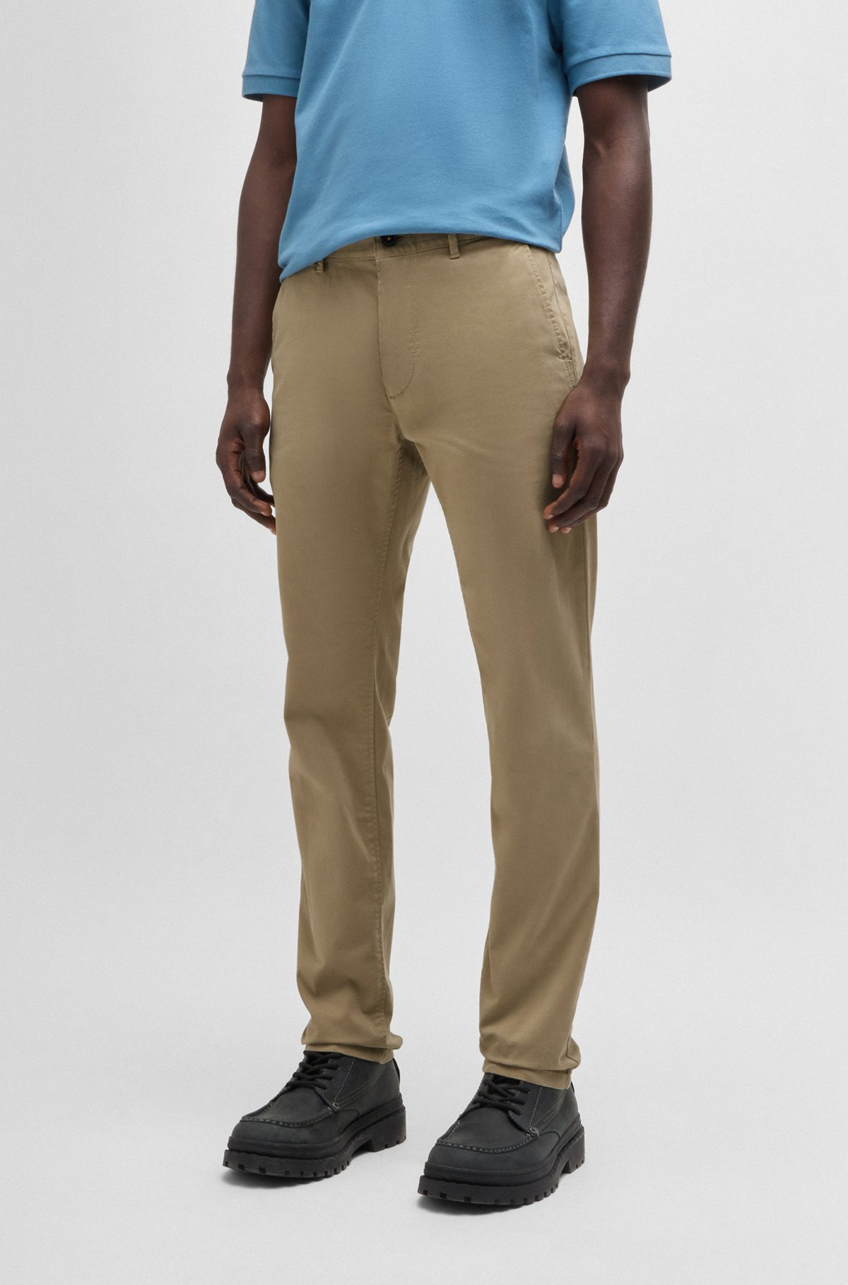 SLIM-FIT CHINOS IN STRETCH COTTON - 2
