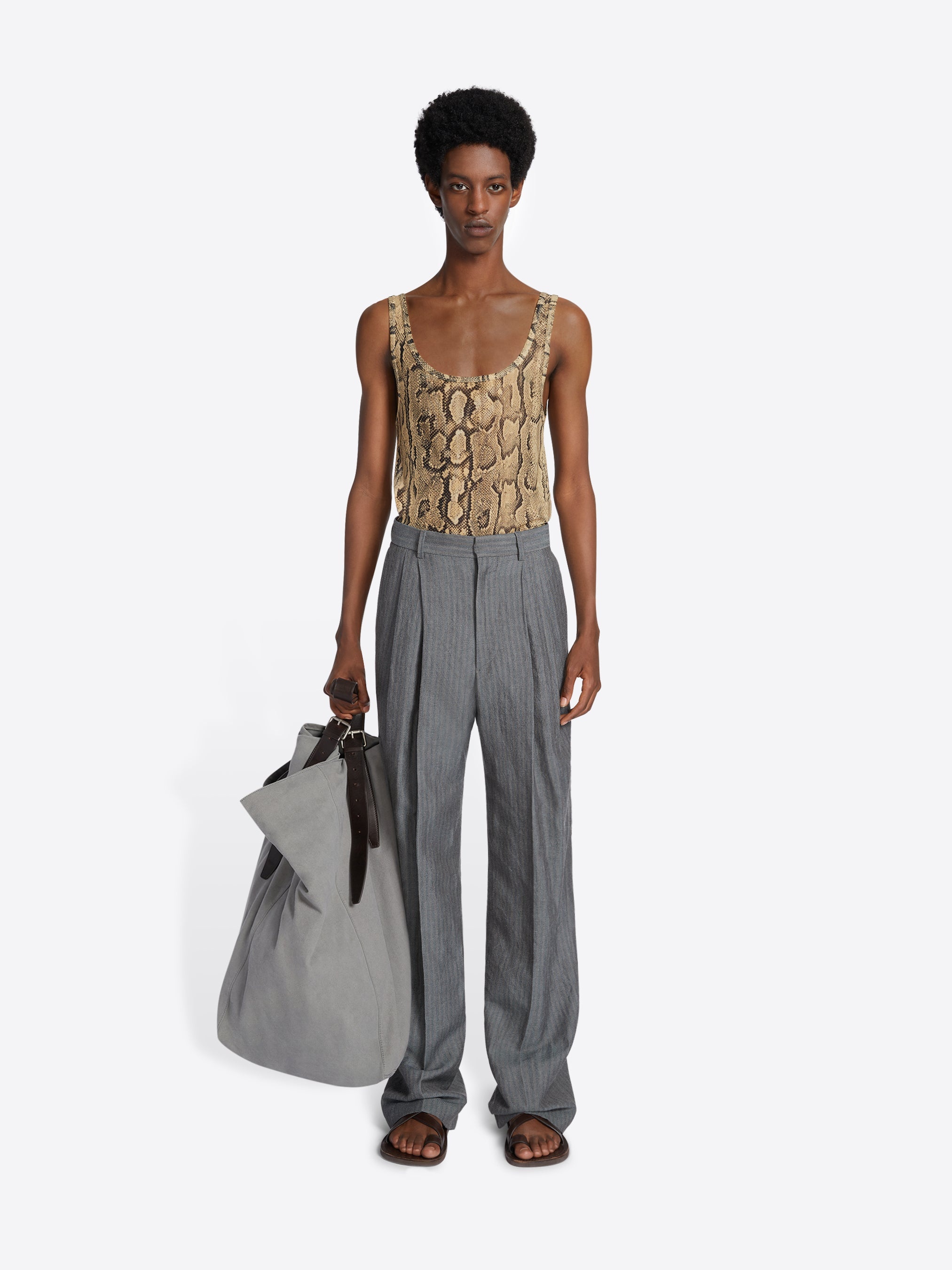 LINEN STRAIGHT PANTS - 2