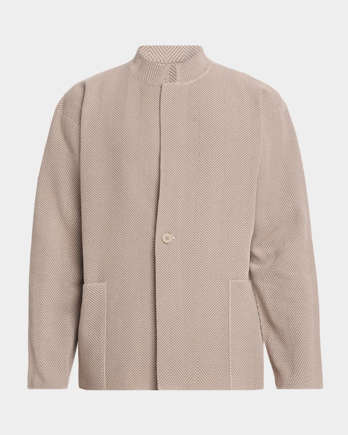 Men & apos;s Herringbone Knit Stand-Collar Jacket - 1