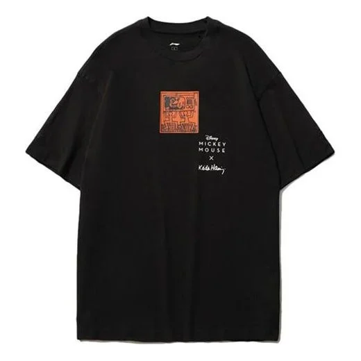 Li-Ning x Disney Mickey x Keith Haring Classic Tee 'Black Red White' AHSR503-1 - 1