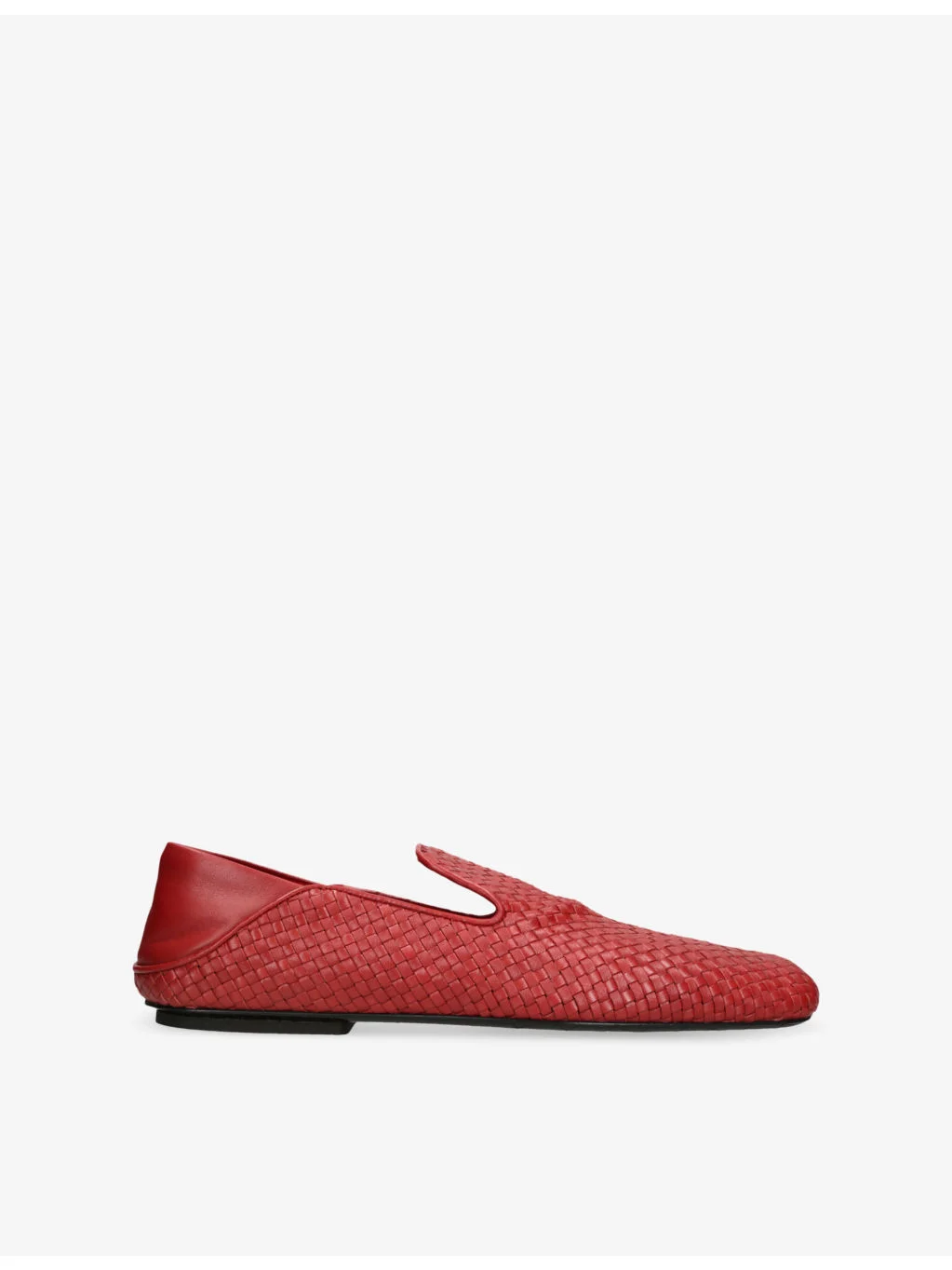 Adamo Intrecciato-Weave Leather Loafers - 1