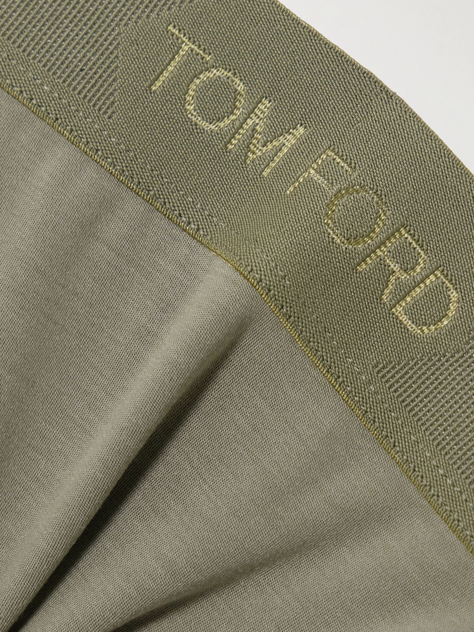 Stretch modal-jersey thong Green - 4