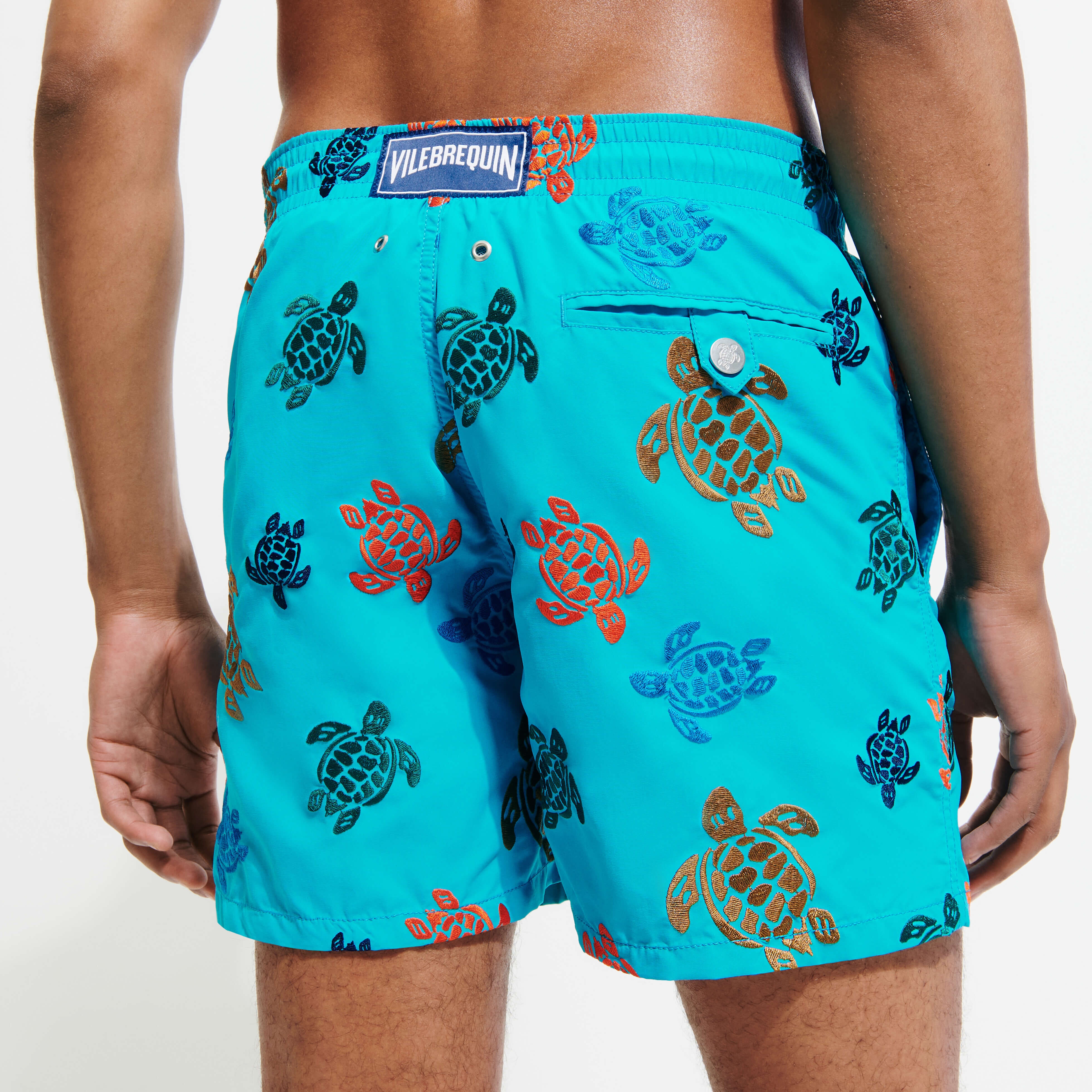 Men Embroidered Swim Trunks Ronde Des Tortues - Limited Edition - 4