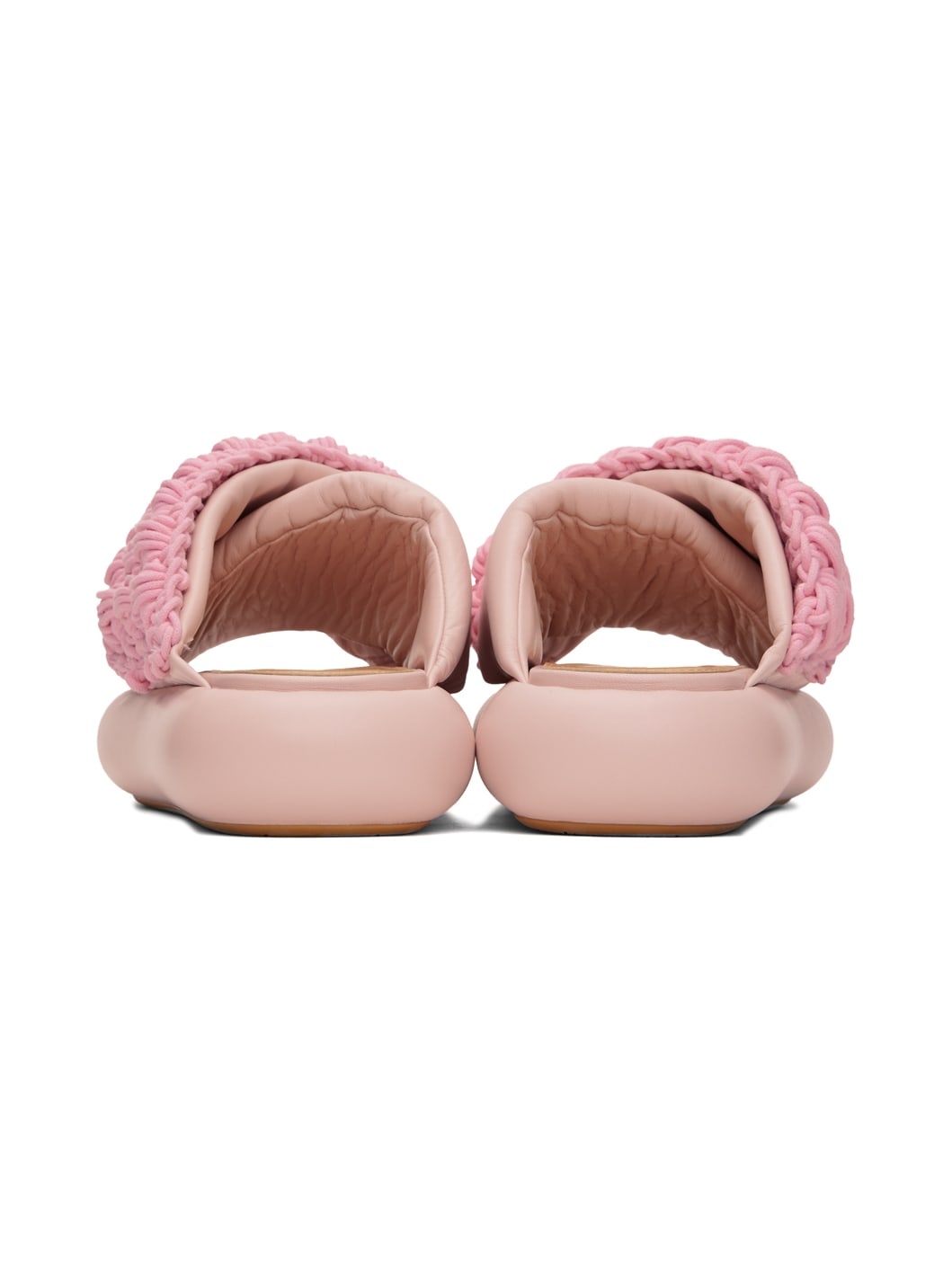 Pink Crochet Twister Platform Slides - 2