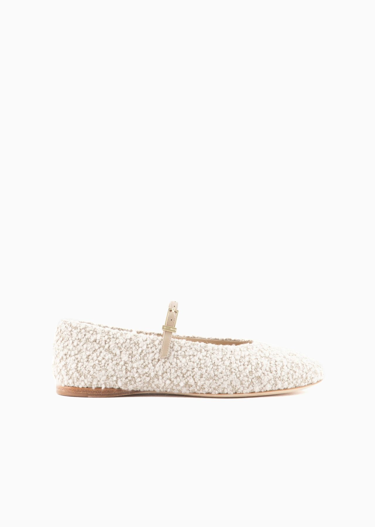 Bouclé-effect wool ballerinas - 1