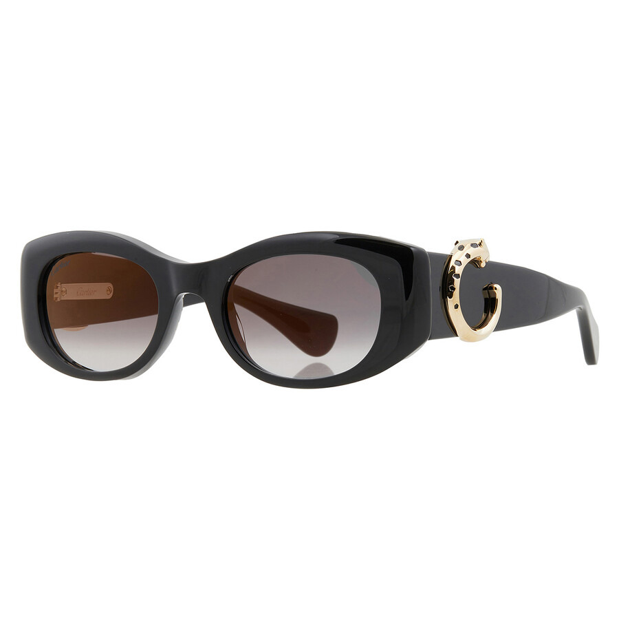Cartier Panthere de Cartier Grey Multi Treatment Oval Ladies Sunglasses CT0472S 001 51 - 2