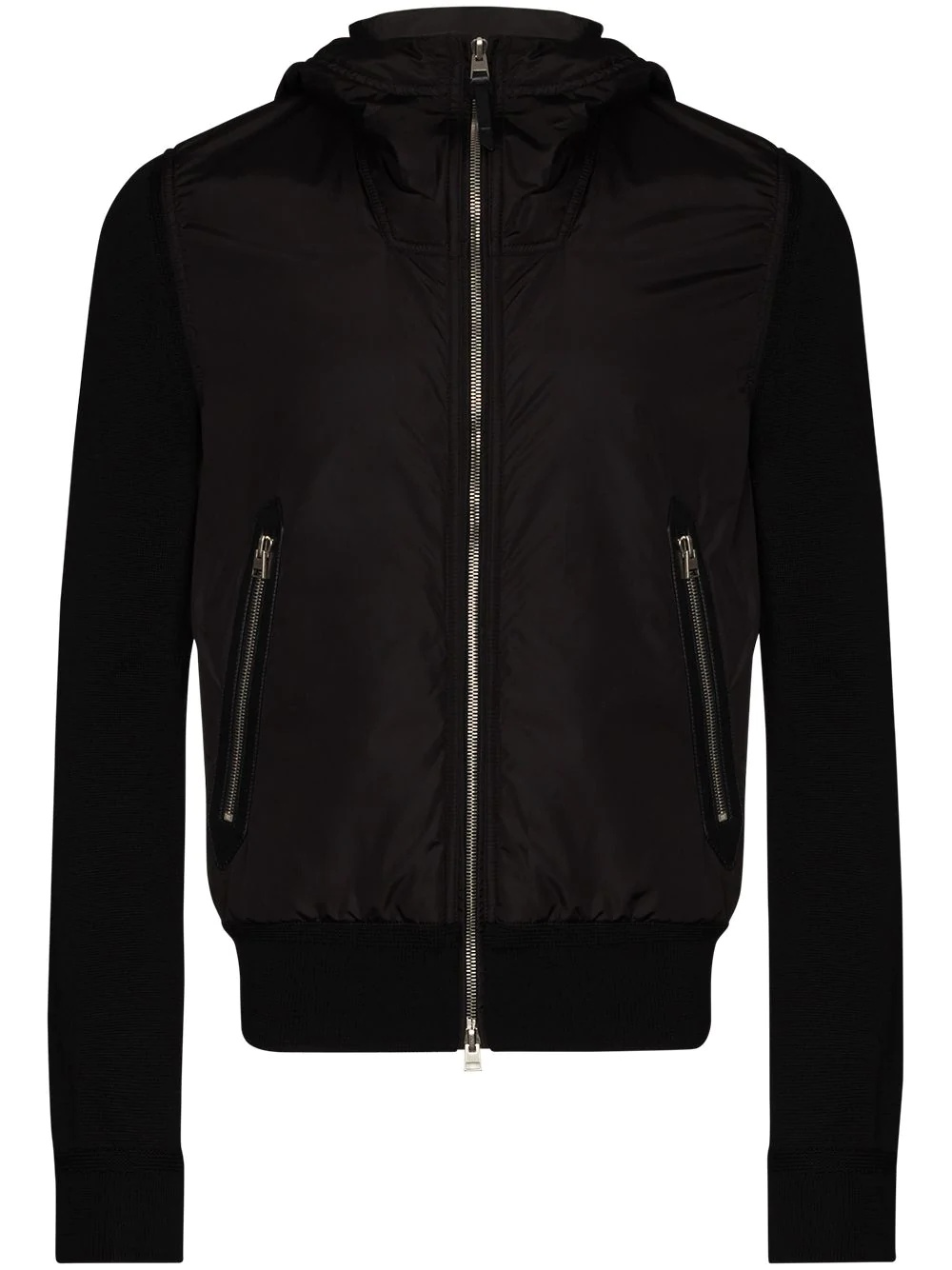 contrast sleeve bomber jacket - 1