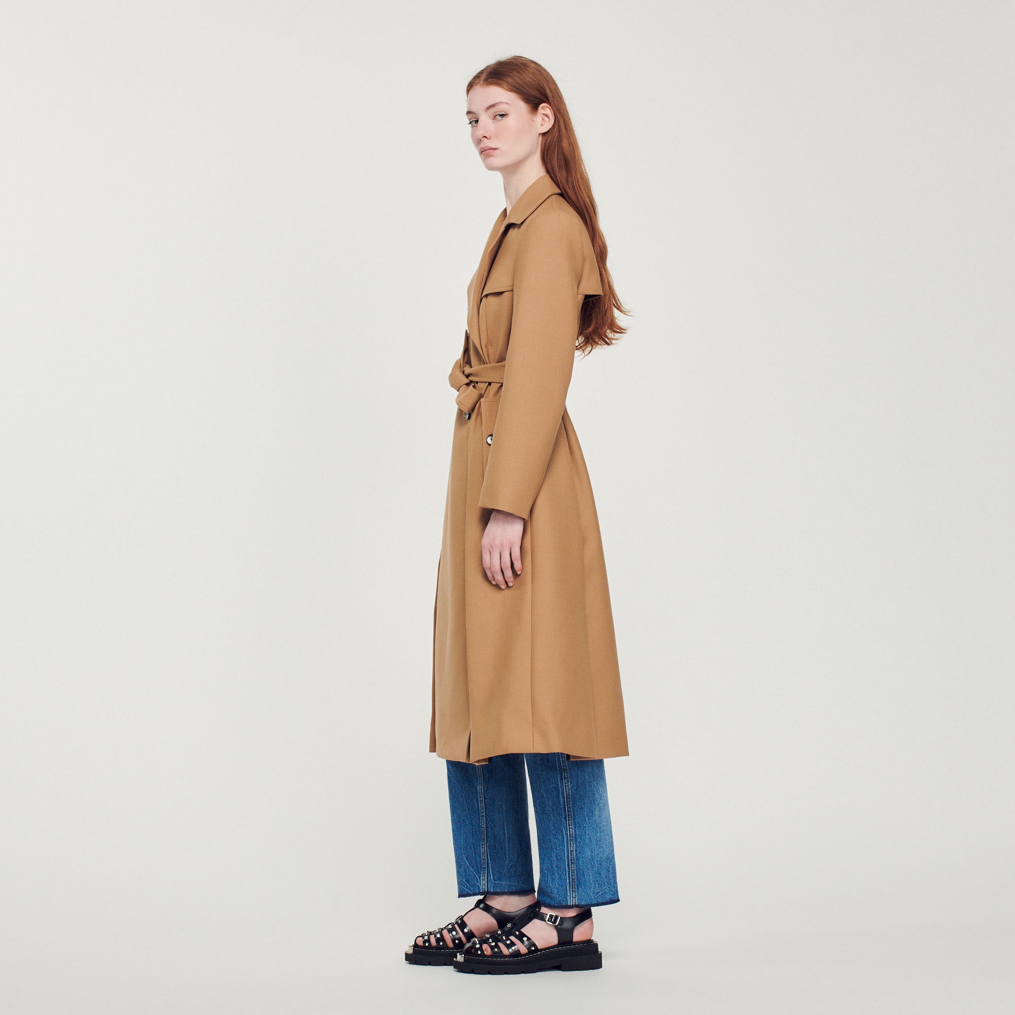 LONG TRENCH-STYLE COAT - 7