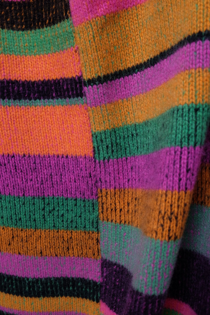 The Elder Statesman STRIPE SUPER SOFT CASHMERE BLANKET outlook