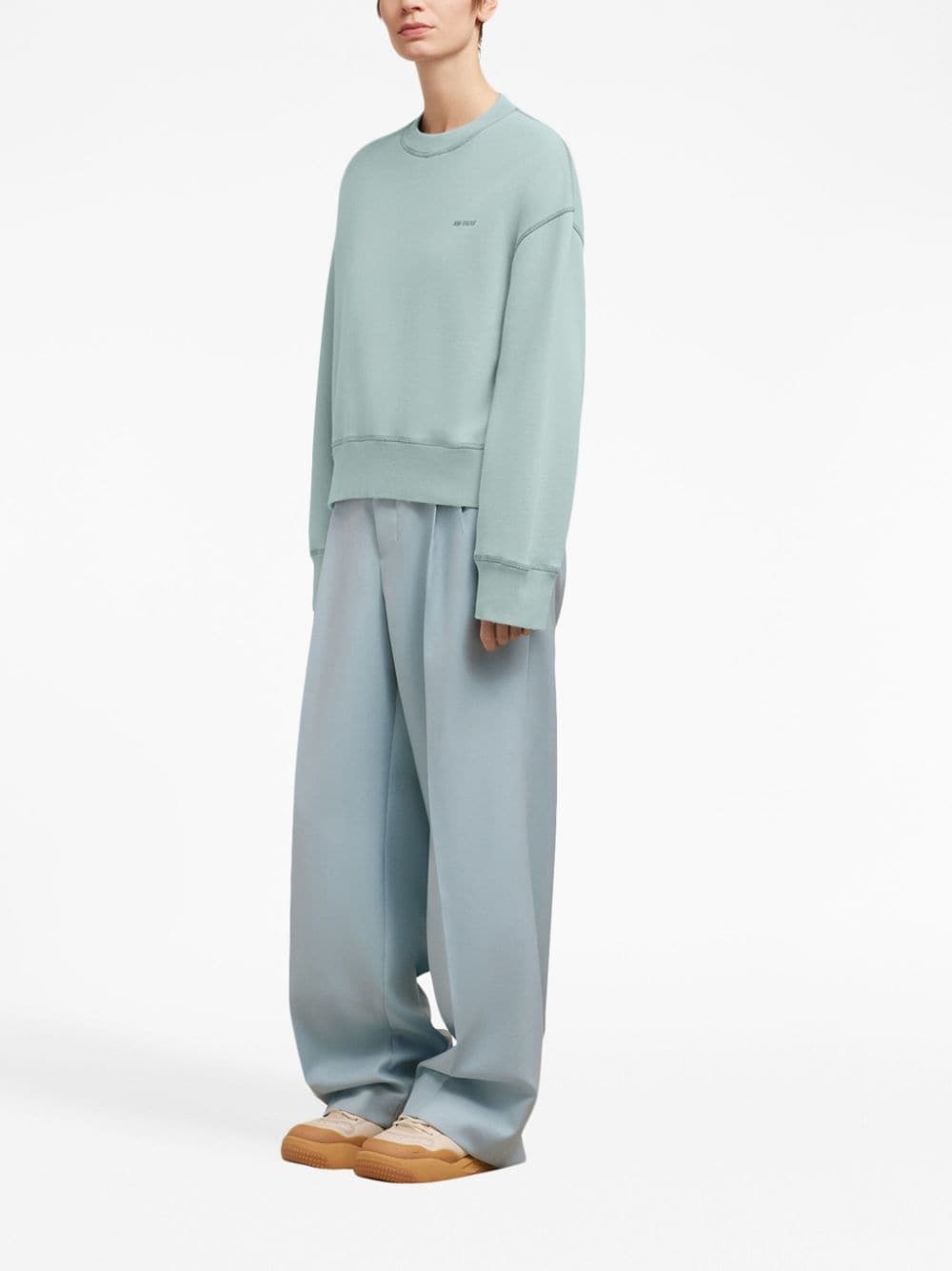 embroidered-logo cotton sweatshirt - 2