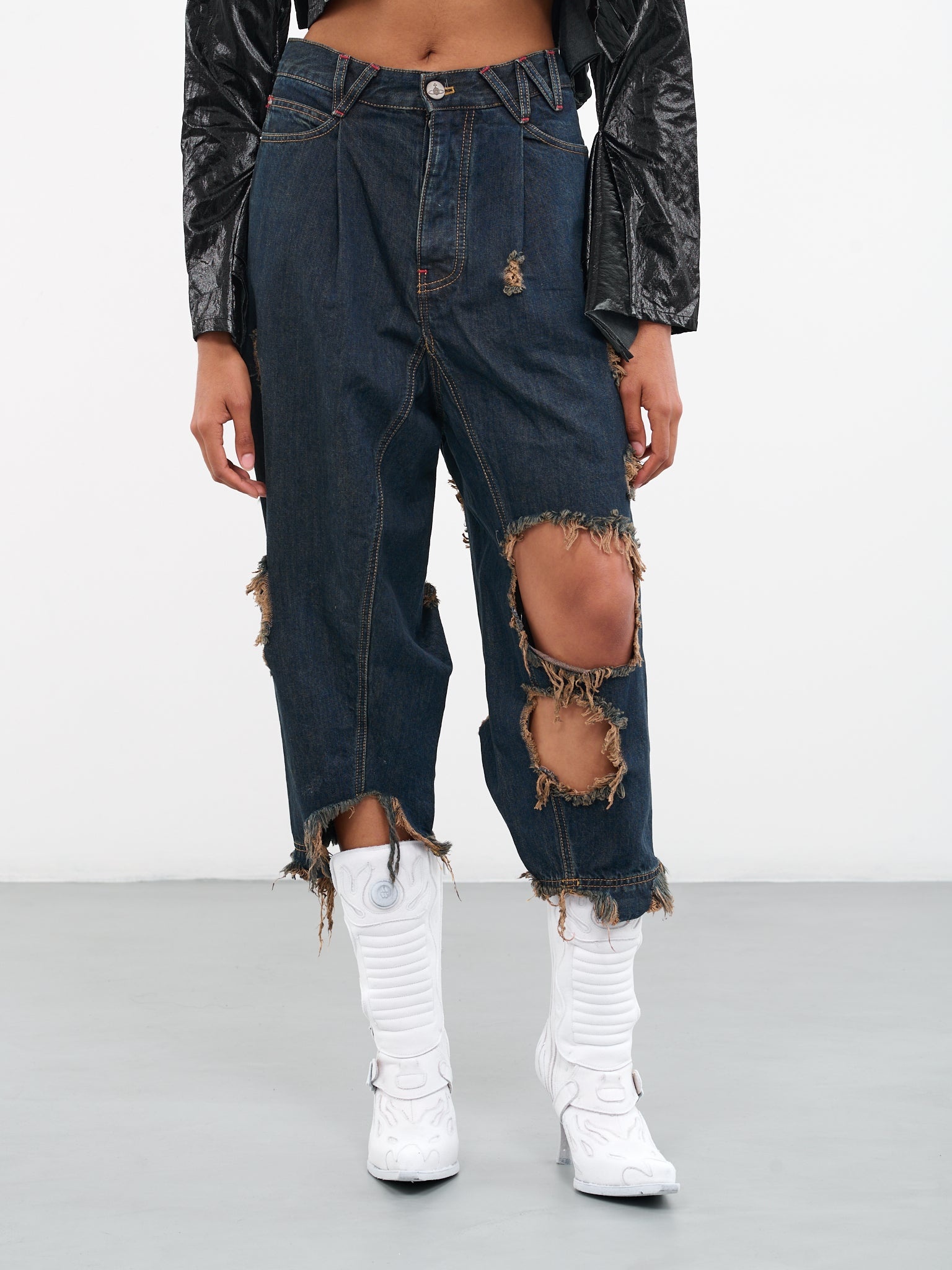 Vivienne Westwood Distressed Maca Jeans | hlorenzo | REVERSIBLE