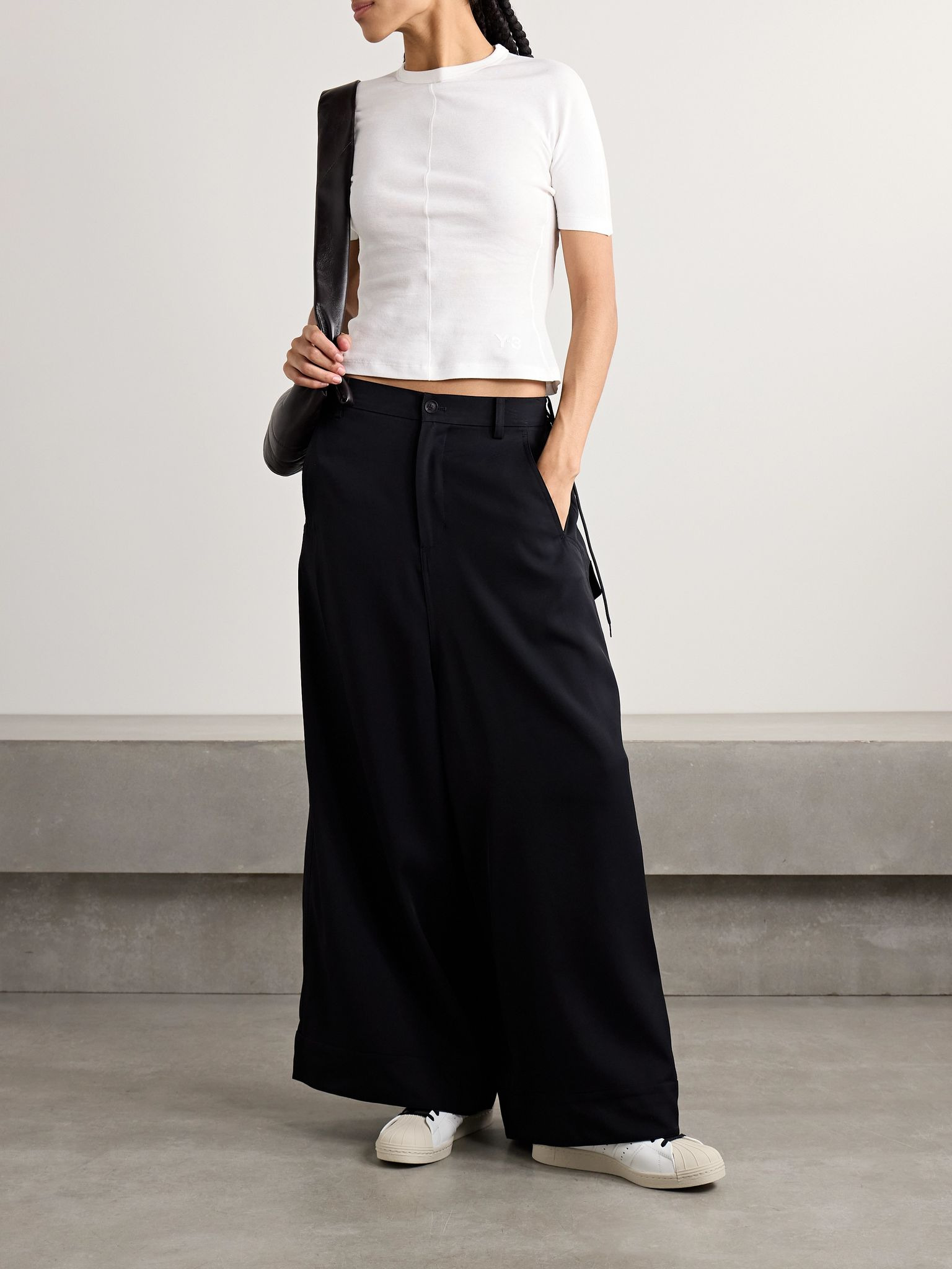 + Y-3 printed organic cotton-jersey T-shirt White - 2