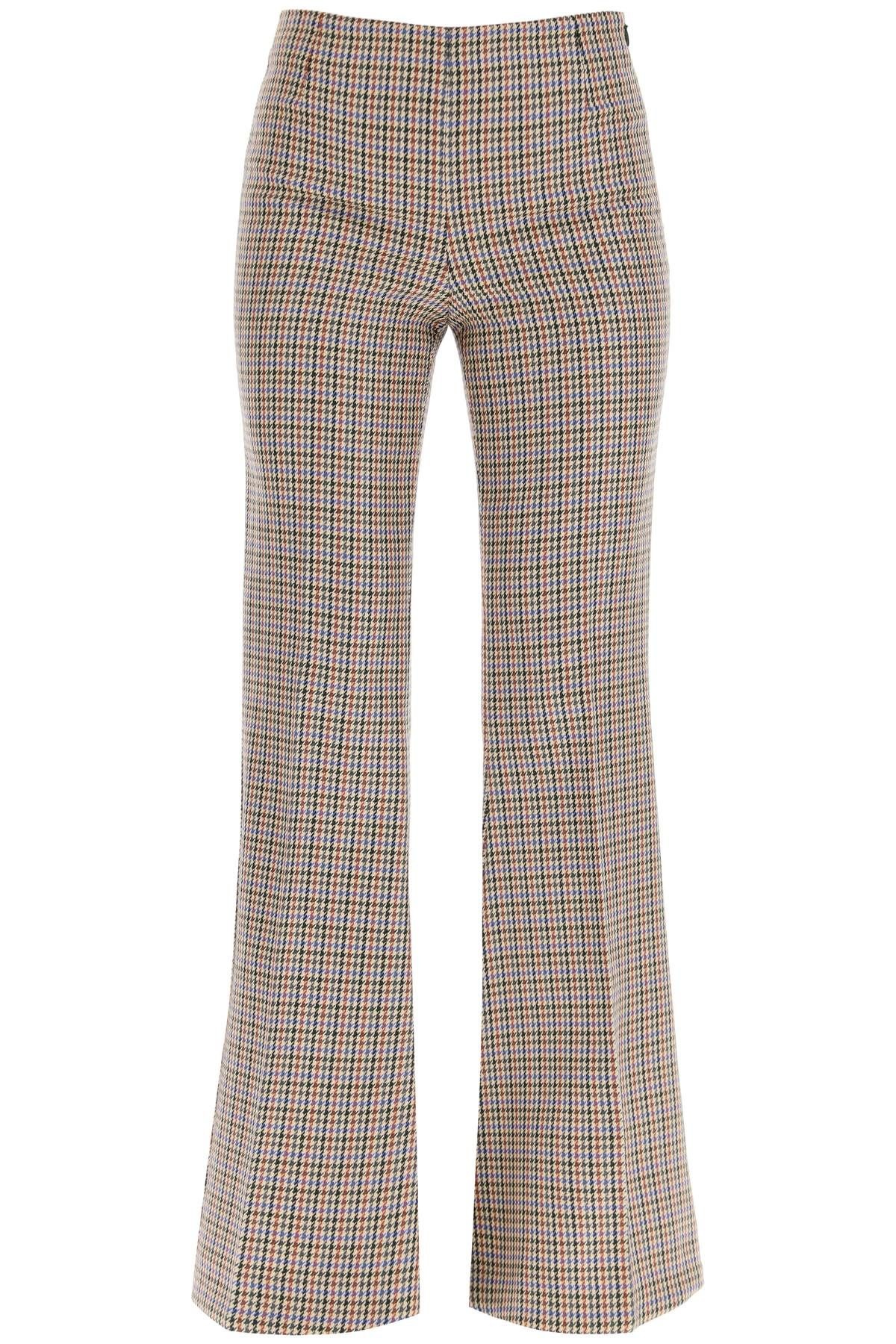 MONA HOUNDSTOOTH WOOL TROUSERS - 1