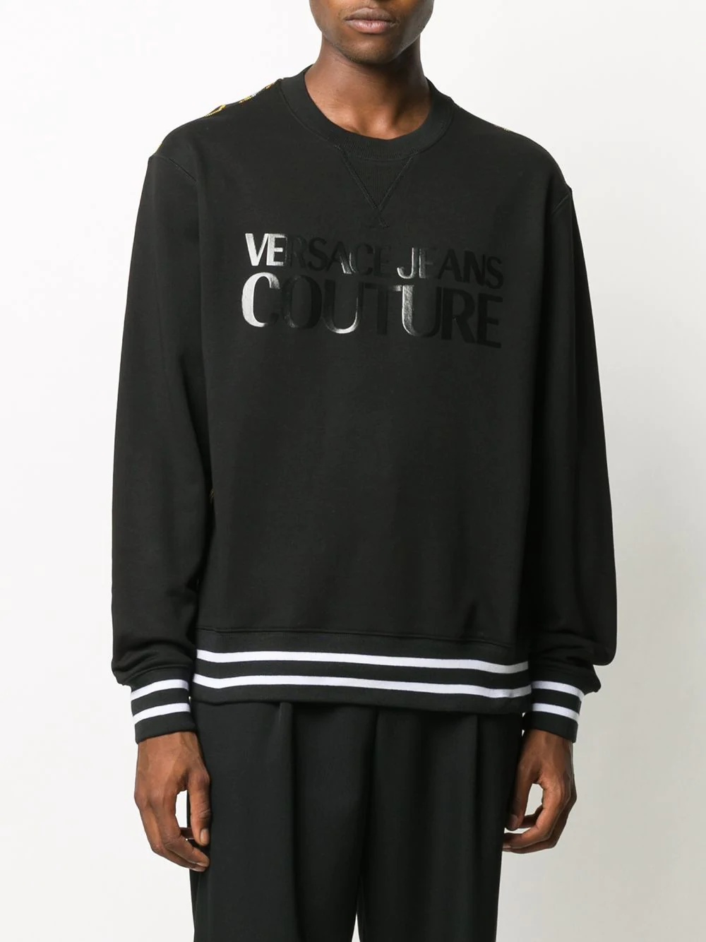 contrast baroque logo print sweatshirt - 3