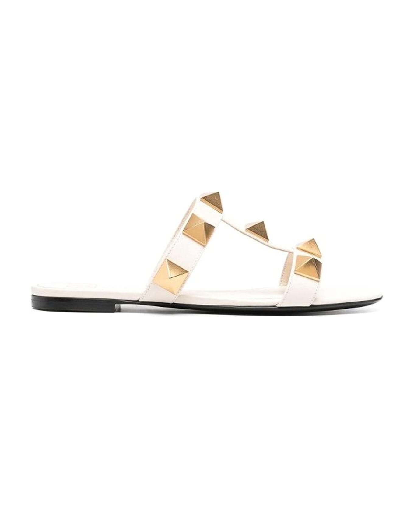 Garavani Roman Stud Leather Flat Sandals - 1