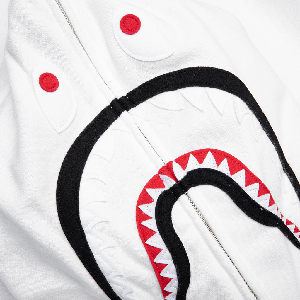 2ND SHARK FULL ZIP HOODIE - WHITE - 3