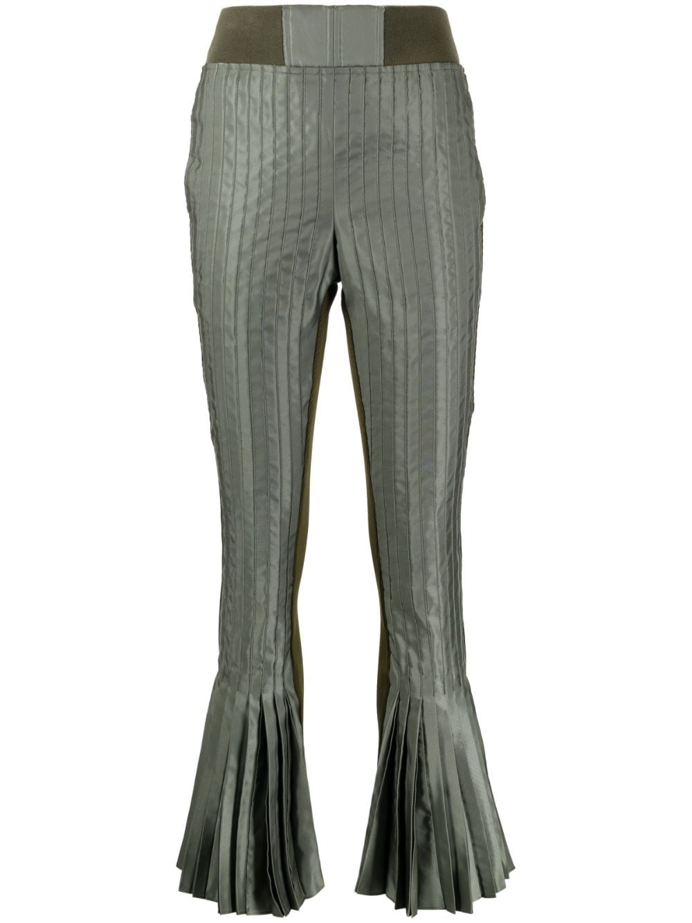 plissÃ© flared trousers - 1