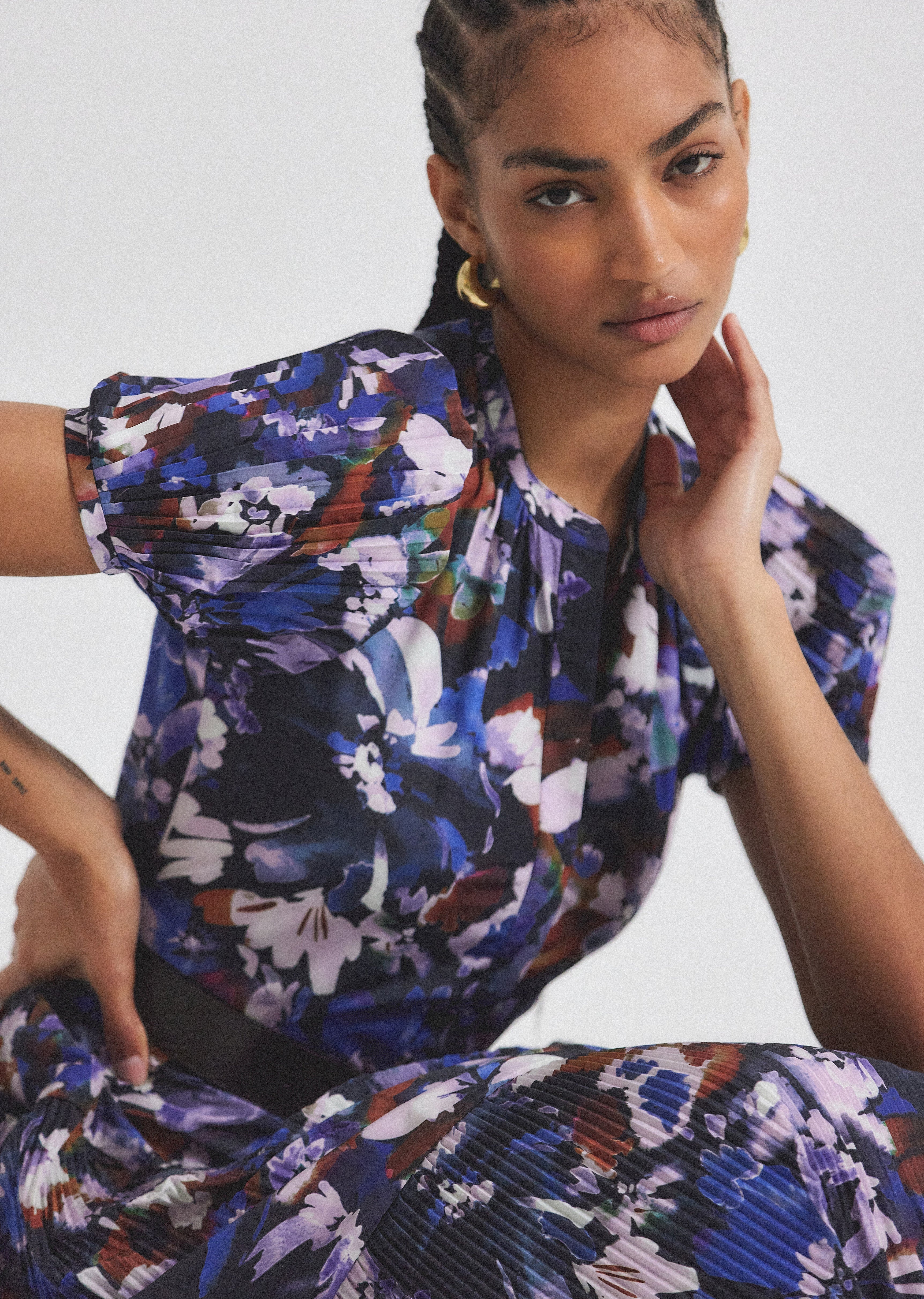 ALEXANDRA PUFF SLEEVE SHIRT MIDI DRESS - 3