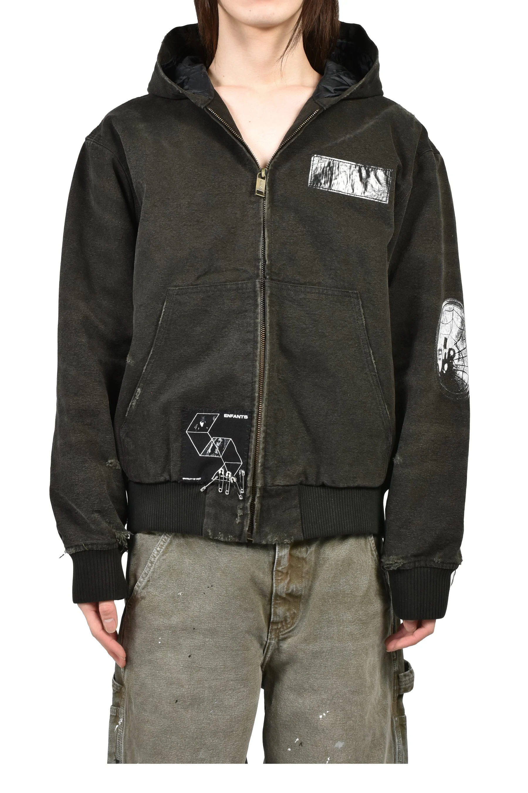 WAR STARTED HOODED WORK JACKET (EXCLUSIVE) / BLK - 1