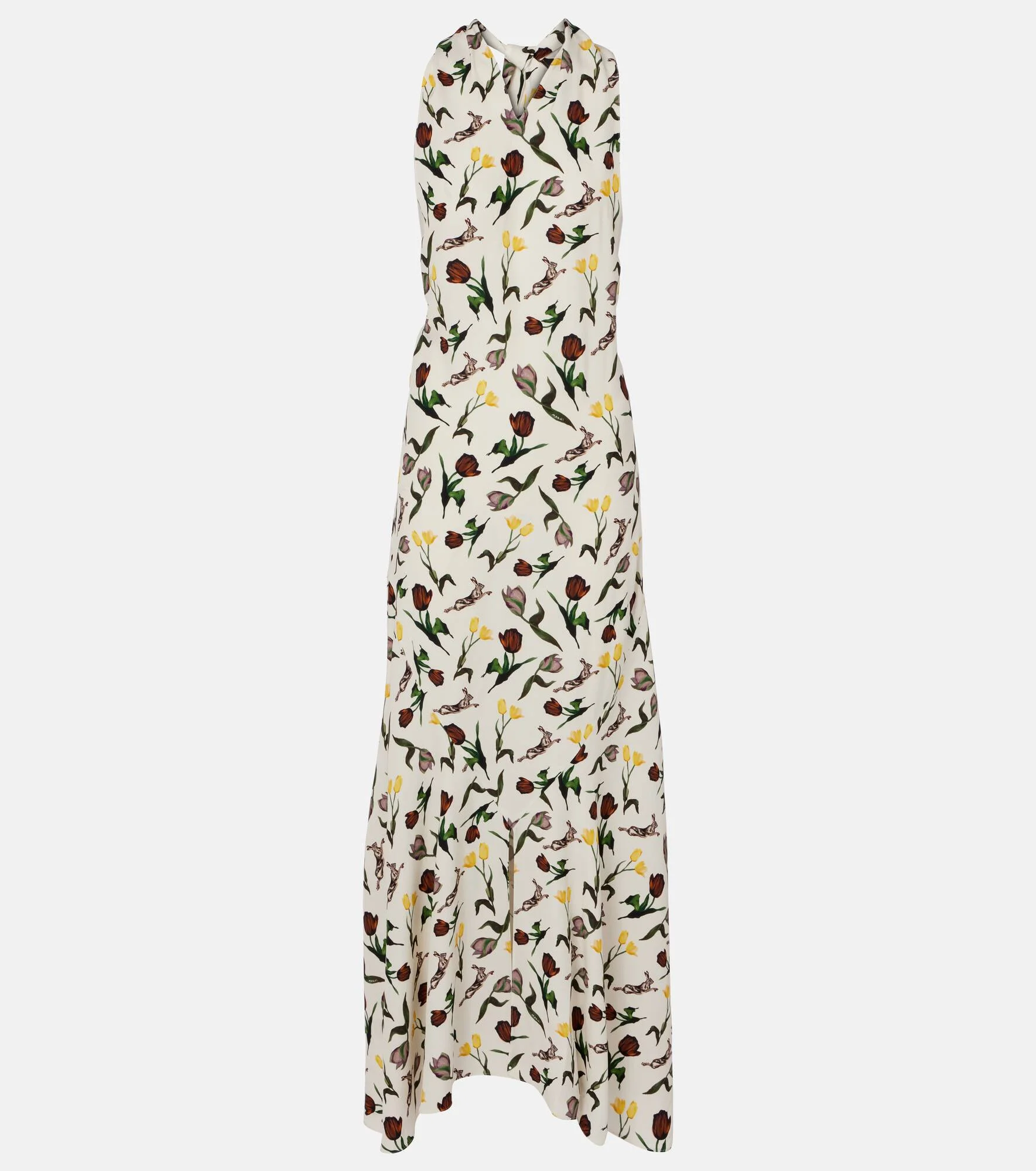Floral poplin maxi dress - 1
