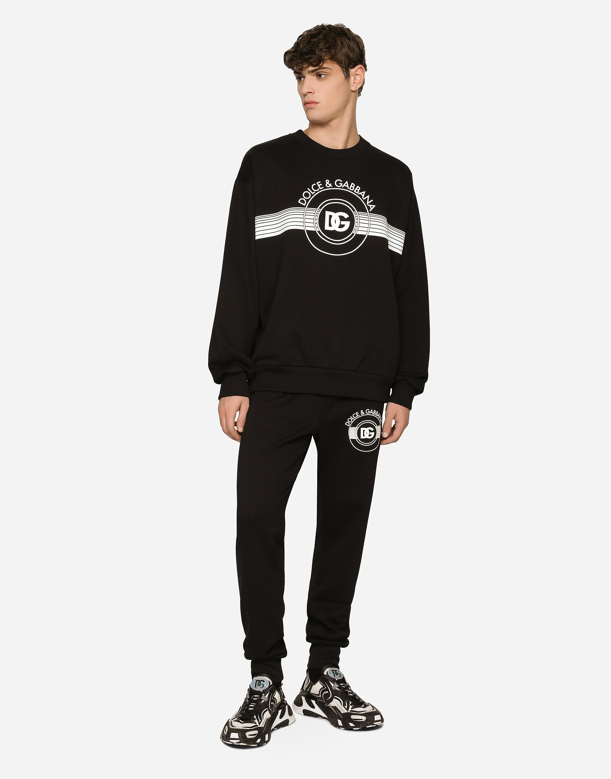 Jersey sweatshirt with DG logo print - 2