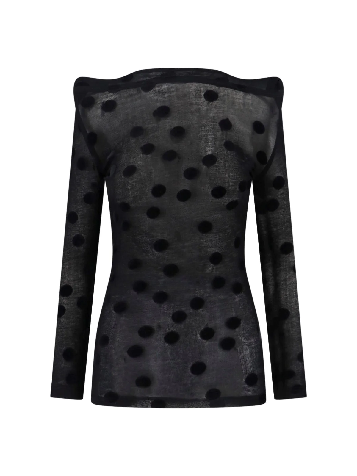POLKA DOT JERSEY TOP - 1