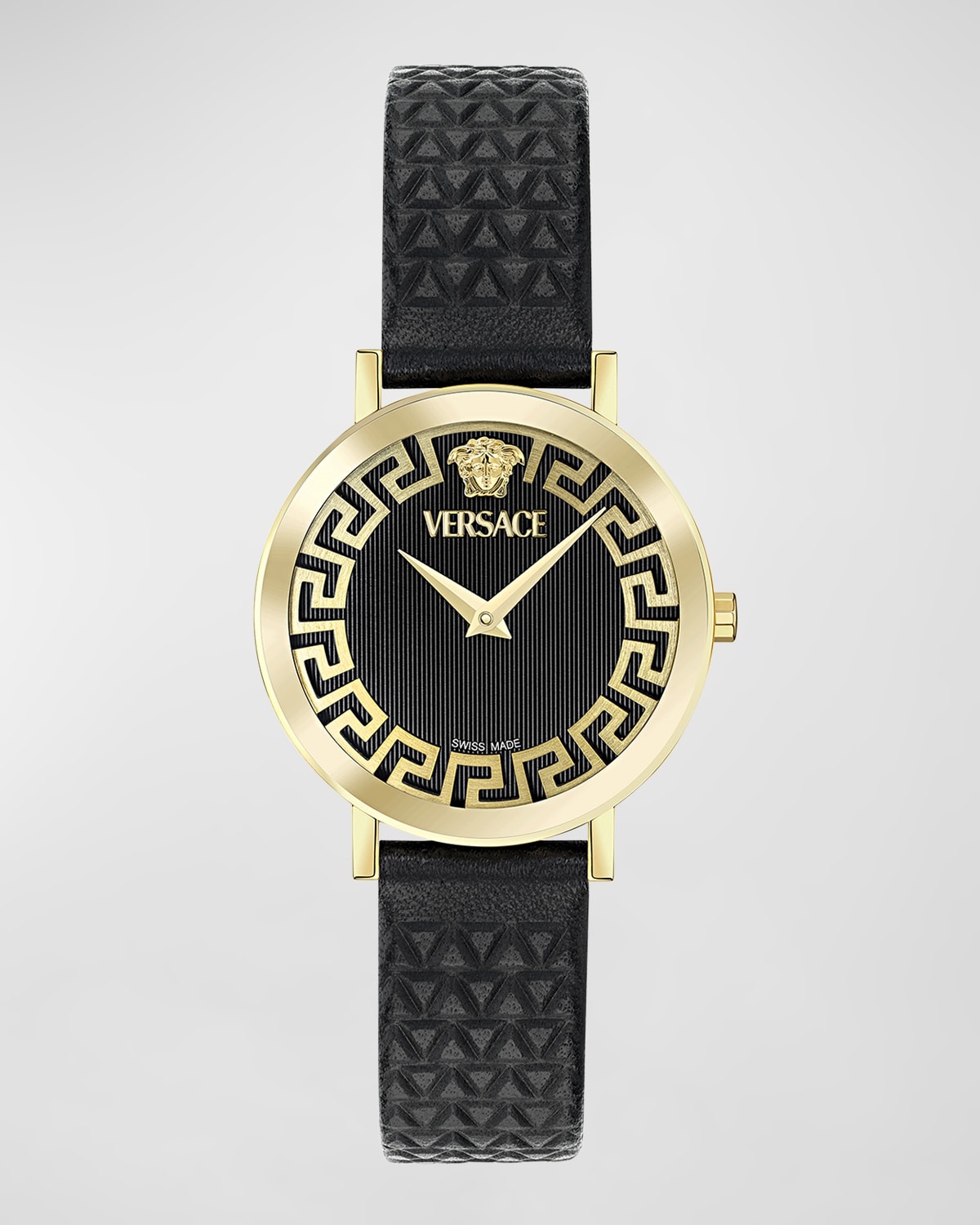 35mm Daedalus Watch with Leather Strap, Gold/Black - 1