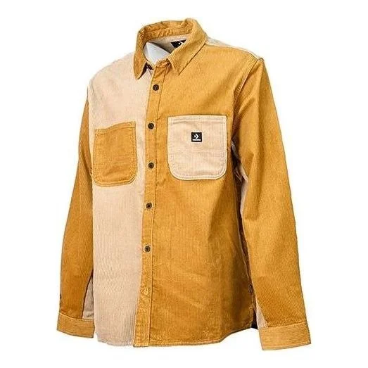 Converse Colorblock Corduroy Shirt 'Brown Tan' 10023519-A03 - 1