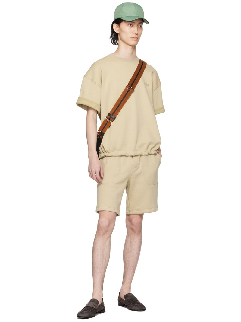 ZEGNA Beige Drawstring Shorts outlook