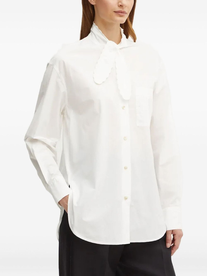 tie-neck cotton shirt 1