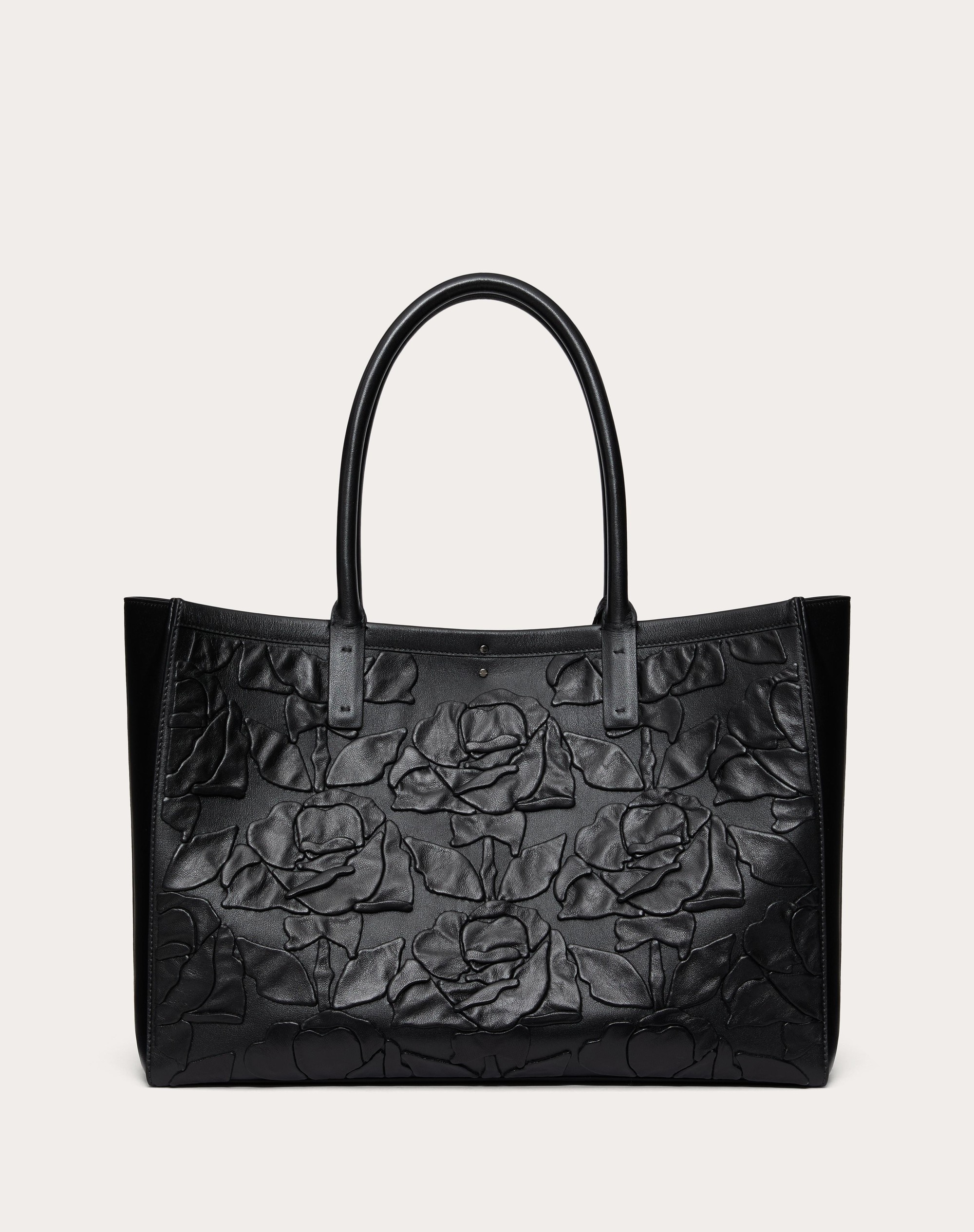 Valentino MEDIUM TOTE BAG VLOGO LOCKER LEATHER TOTE WITH