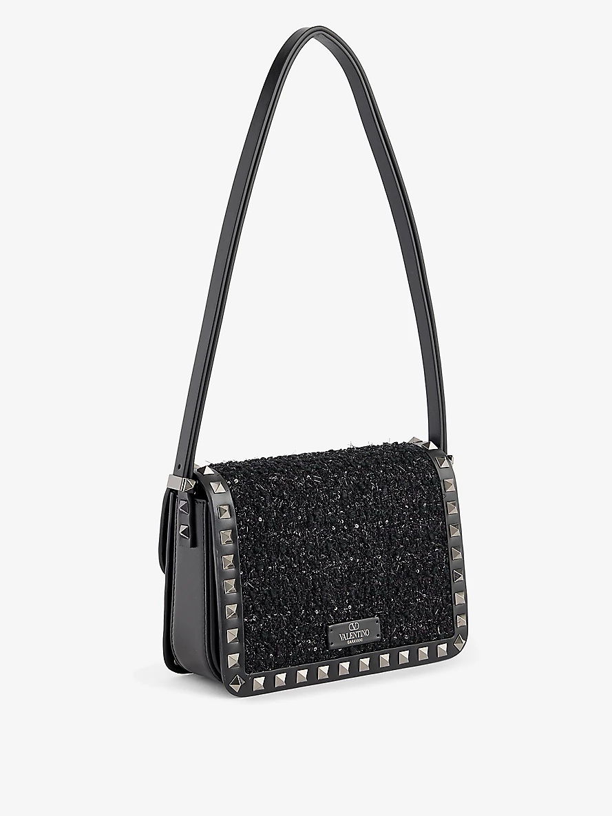 Rockstud leather shoulder bag - 3