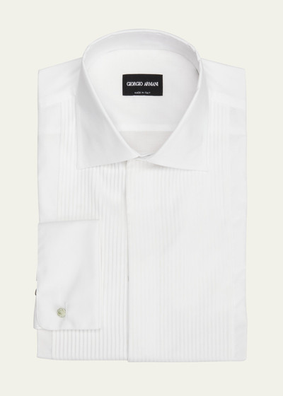 GIORGIO ARMANI Men's Pleated Bib Tuxedo Shirt outlook