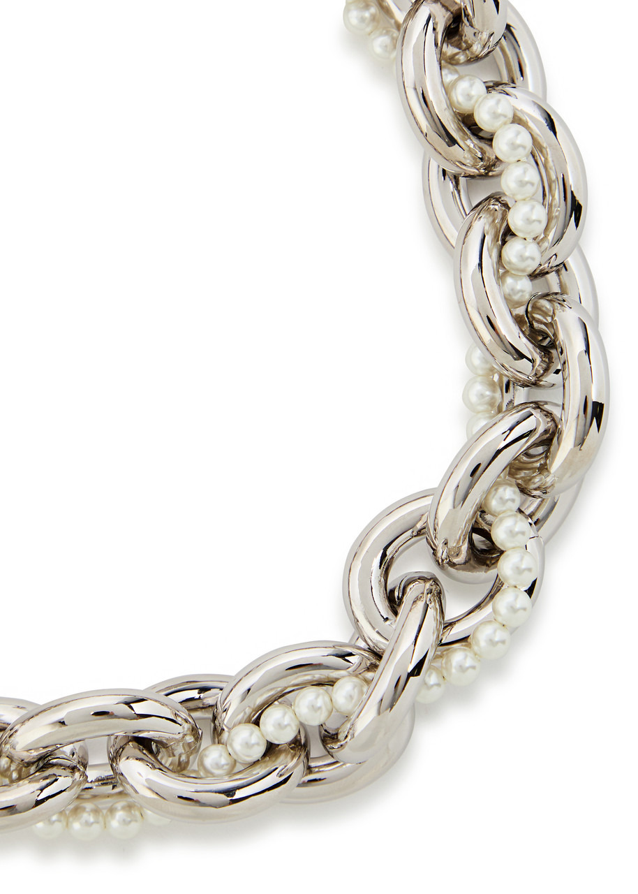 Simone Rocha Faux Peal-embellished Chain Necklace - 3