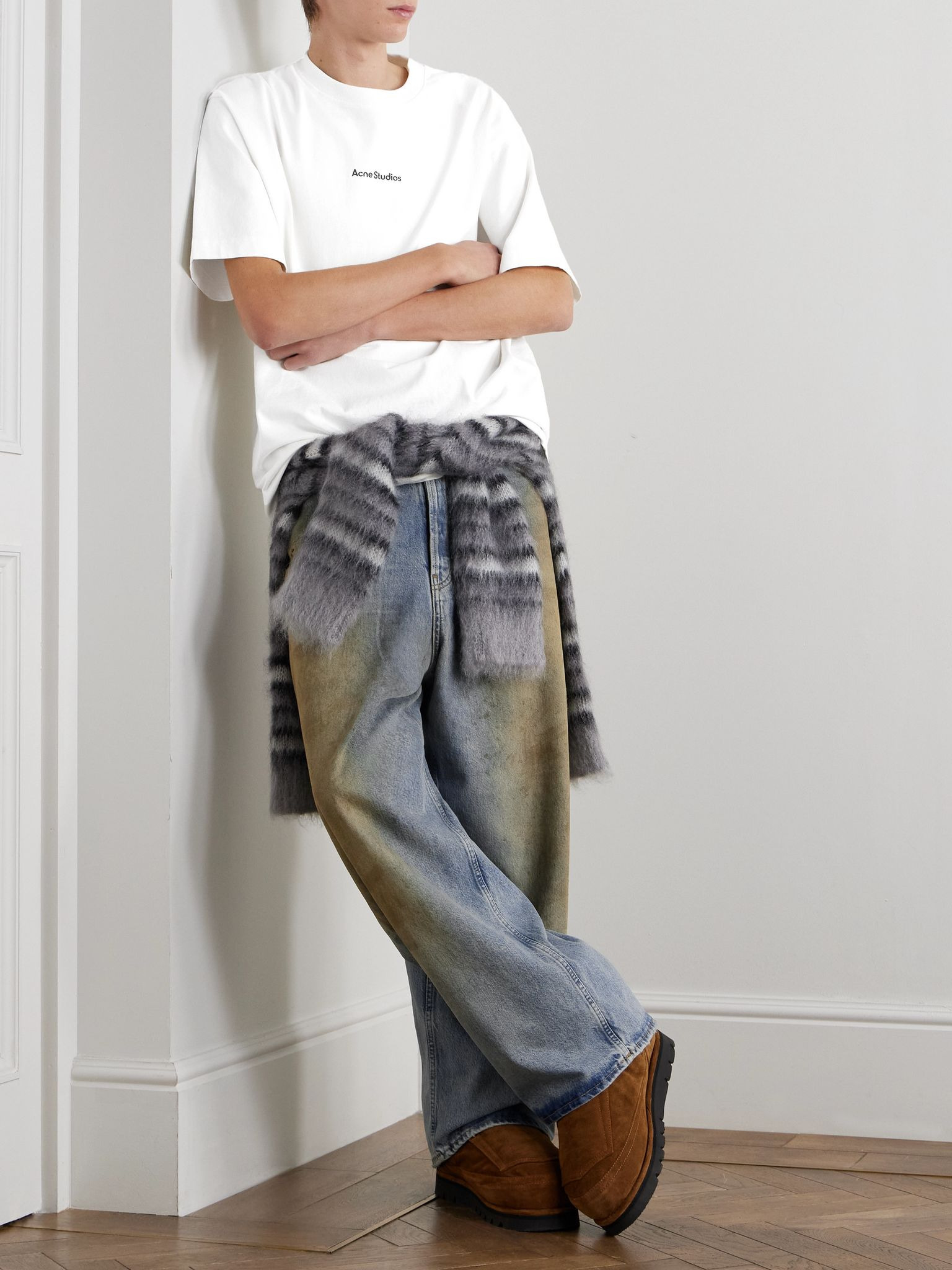 Straight-Leg Distressed Jeans Light blue - 2