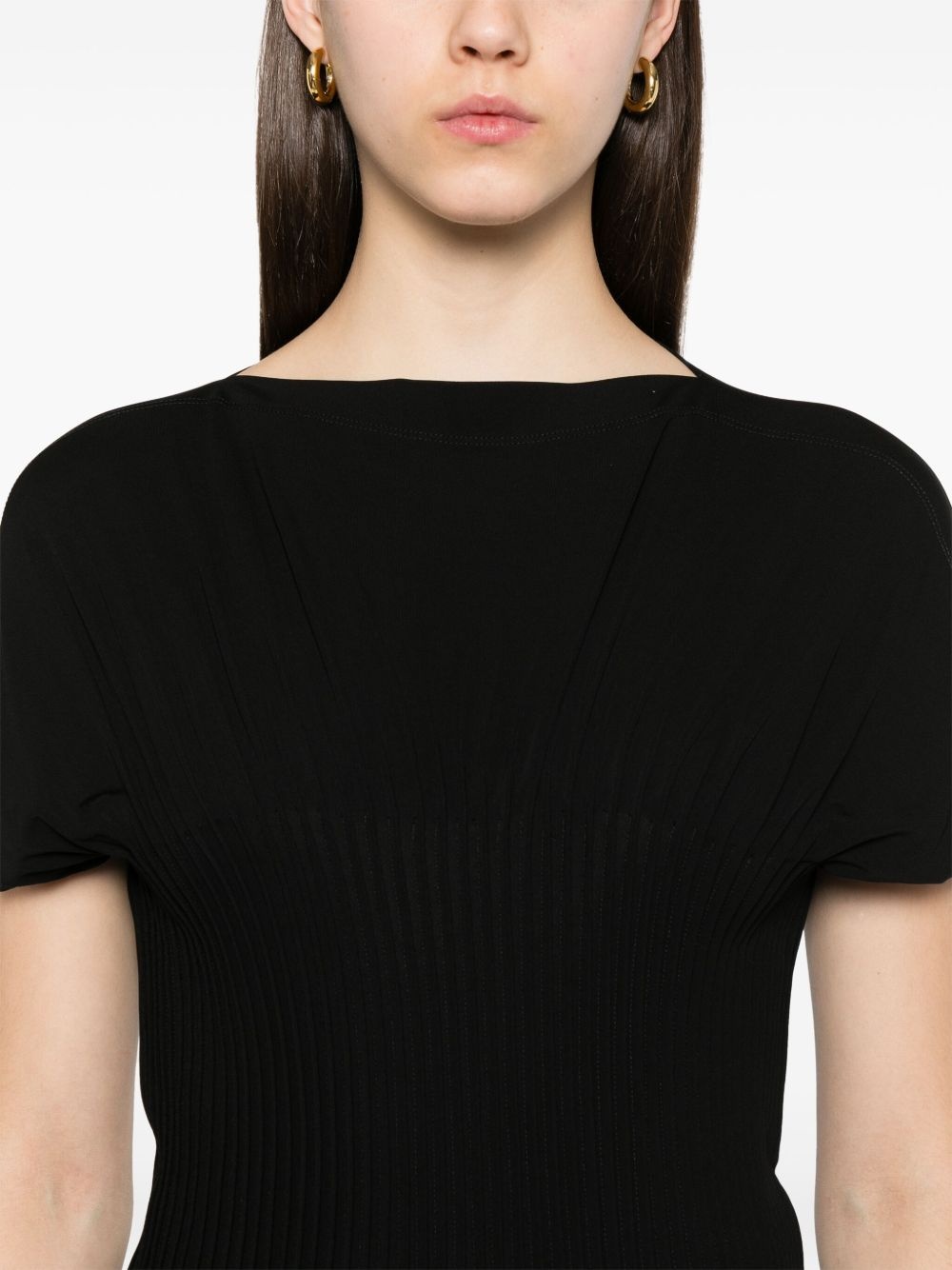 knife-pleated maxi dress - 5