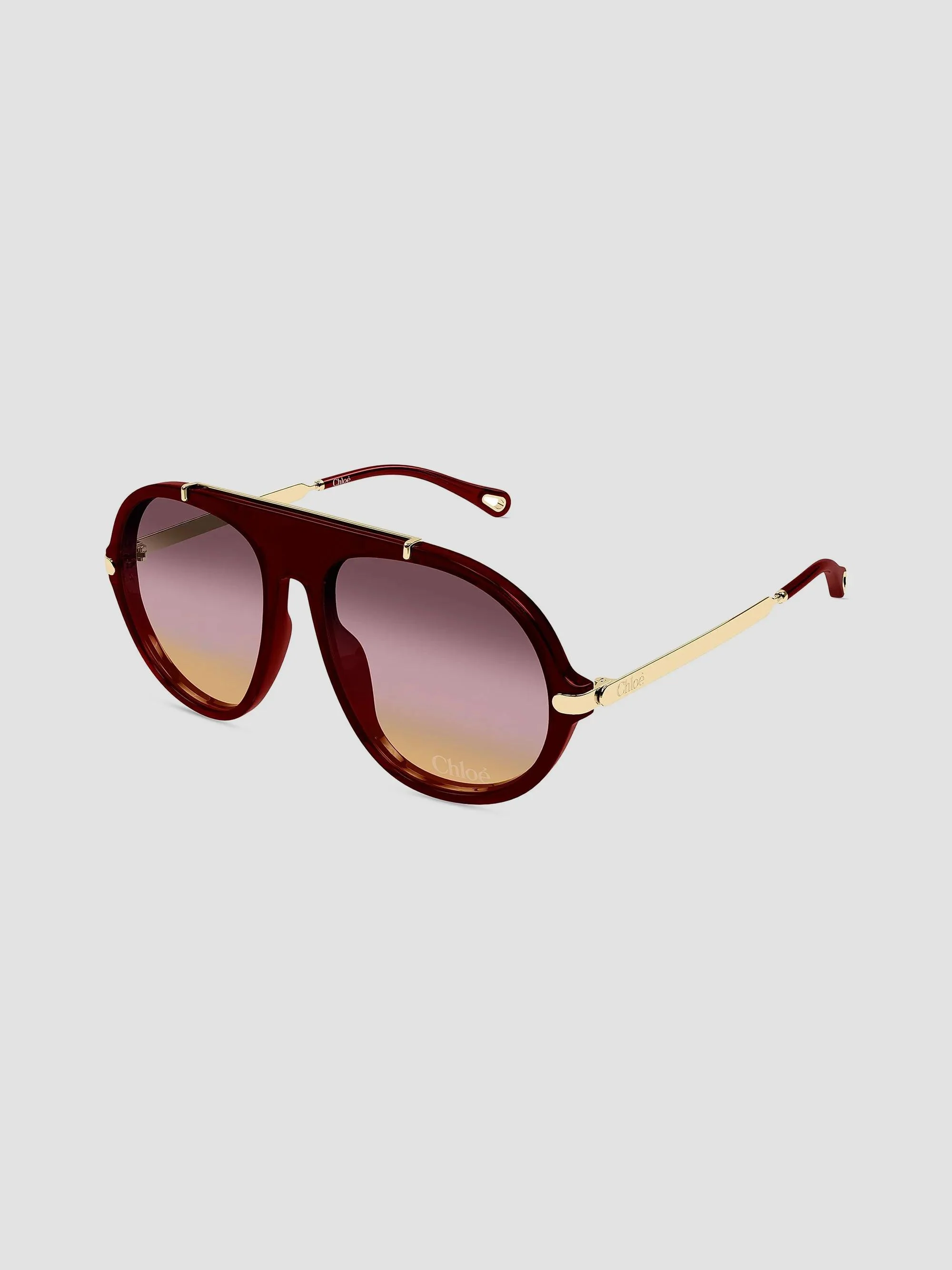 Women's Aly Combi 58MM Pilot Sunglasses - Gold Burgundy - 1