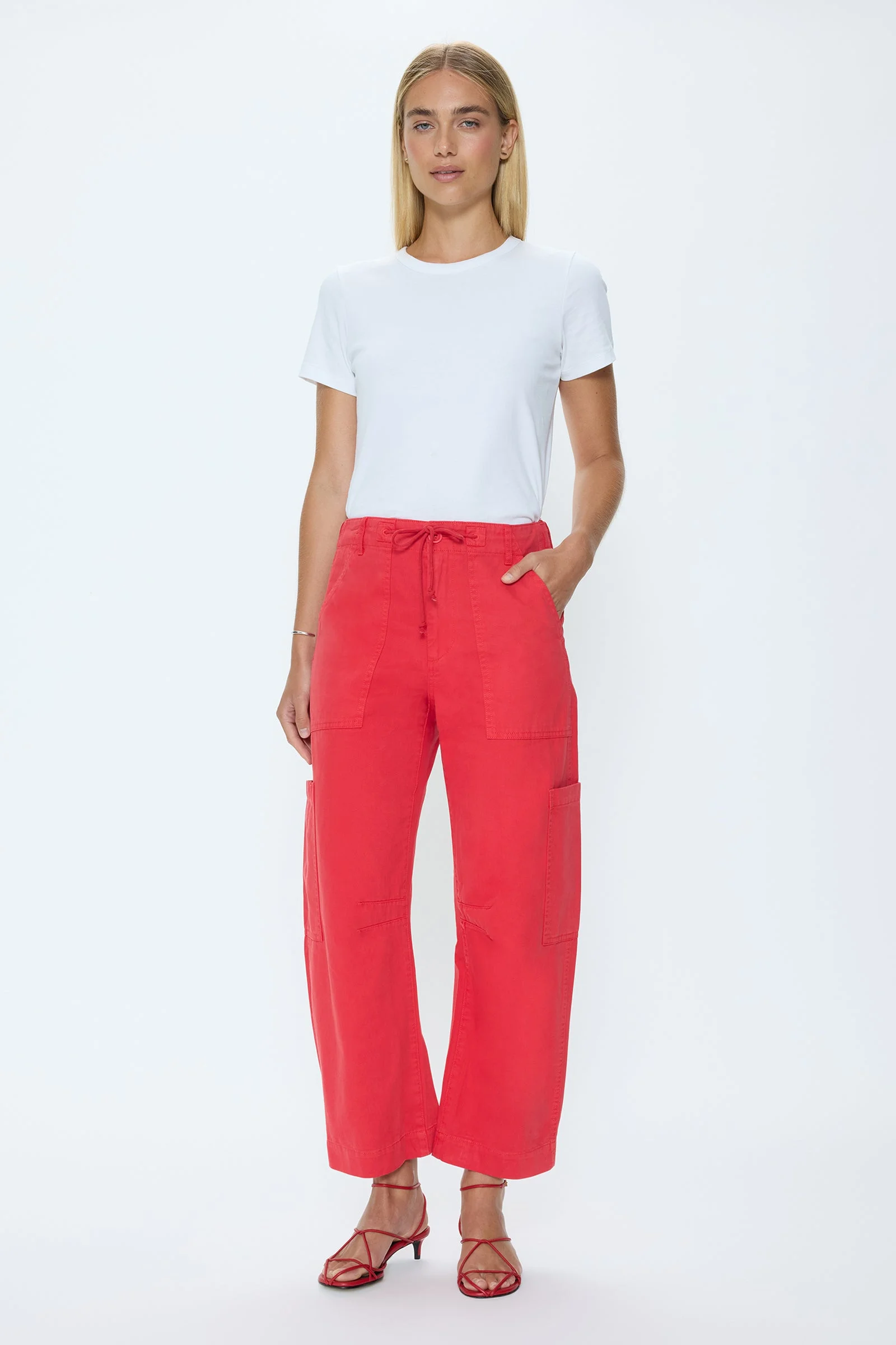 SABRINA CURVED UTILITY PANT - MARASCHINO - 1