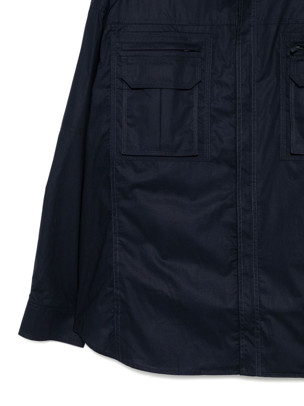 military zip-up shirt - 3