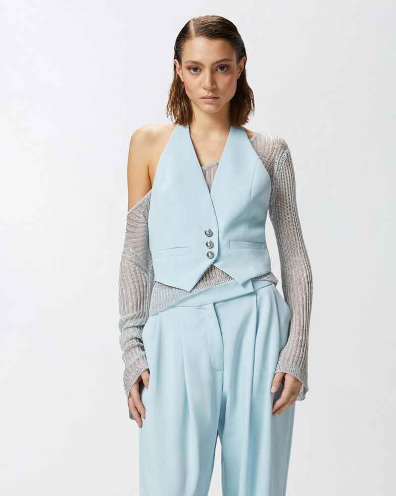 PINKO SHORT VEST IN TECHNICAL FABRIC WITH OPEN BACK outlook