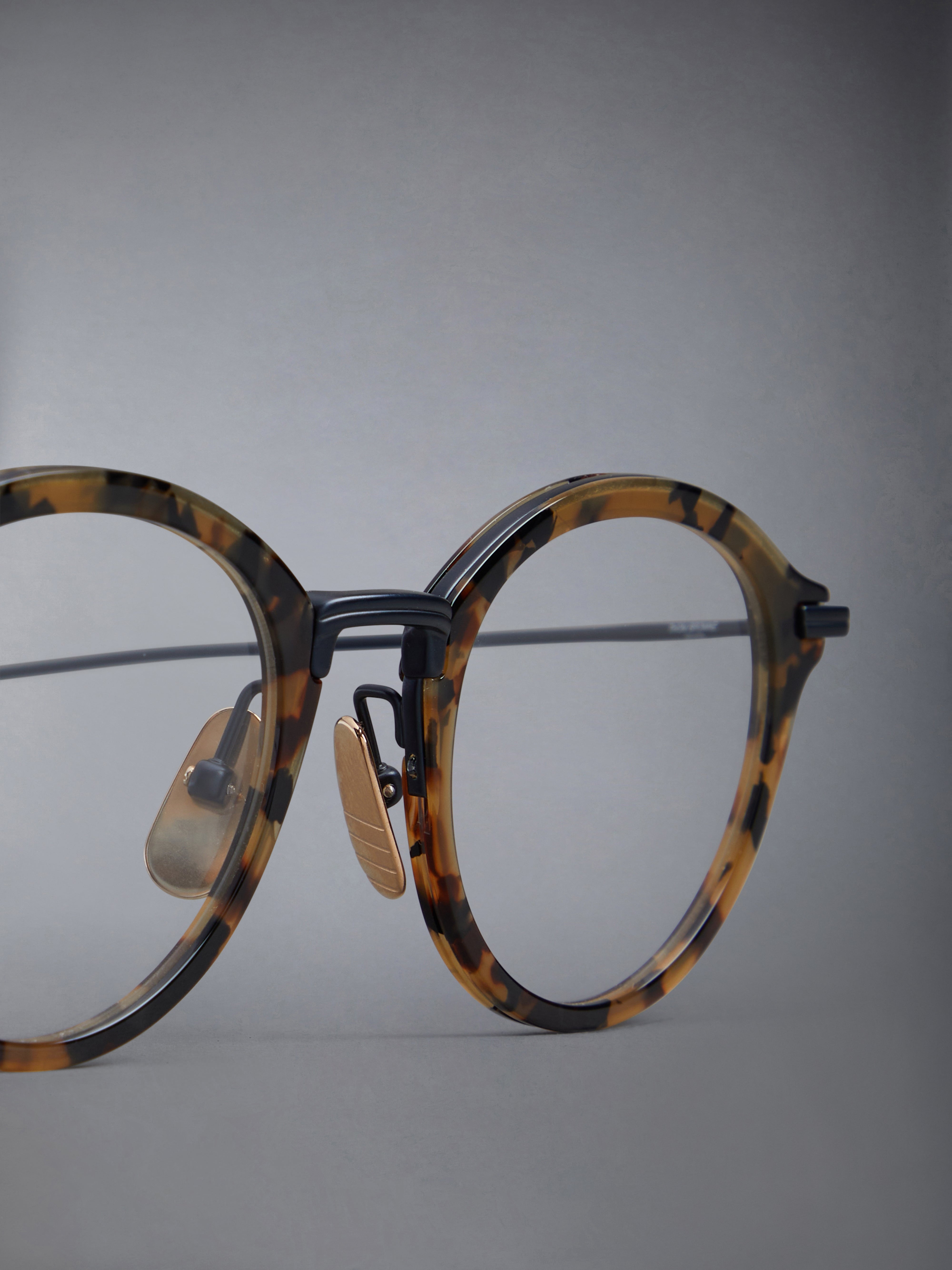 ACETATE AND TITANIUM ROUND EYEGLASSES - 5