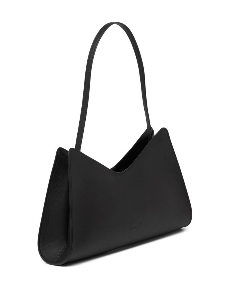 trapezoid leather tote bag 3