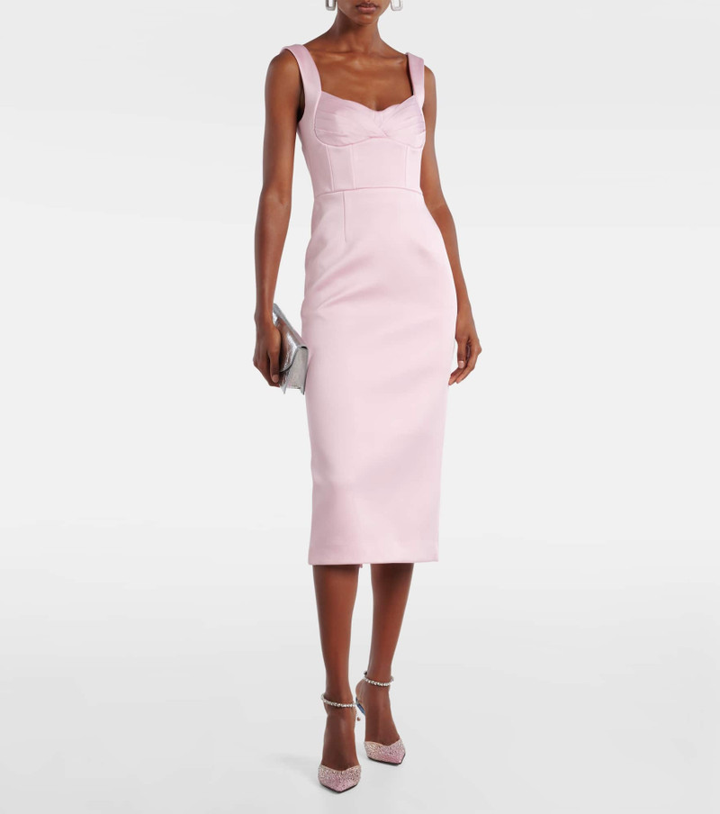 REBECCA VALLANCE Aymee satin midi dress outlook