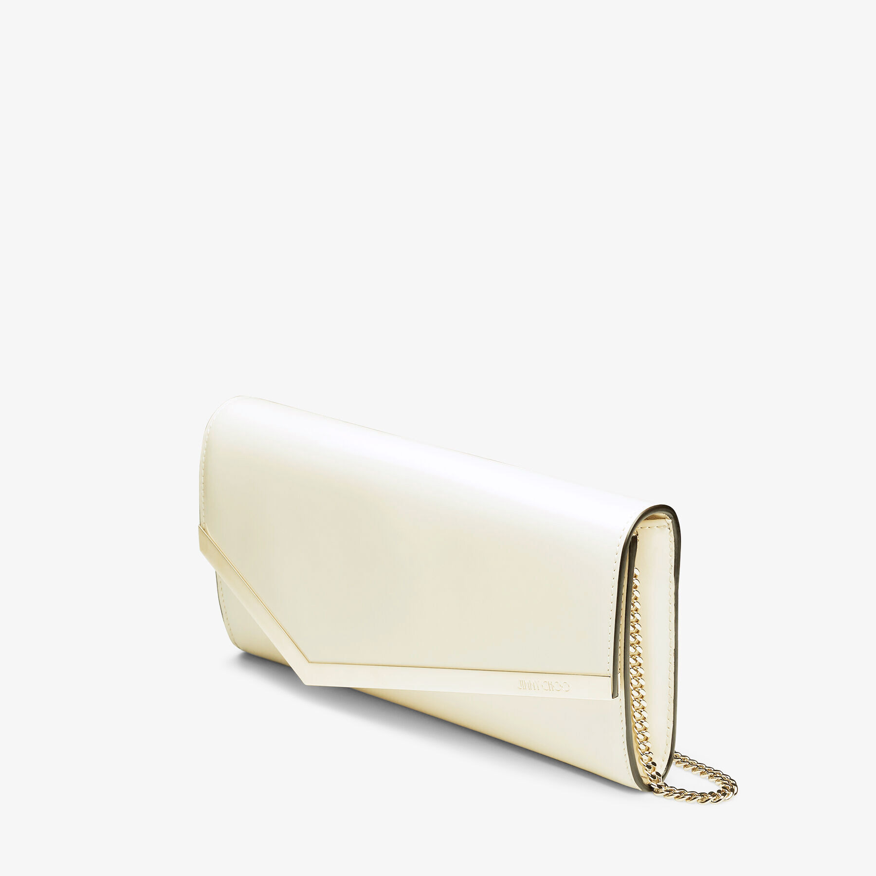 Emmie
Latte Patent Leather Clutch Bag - 2