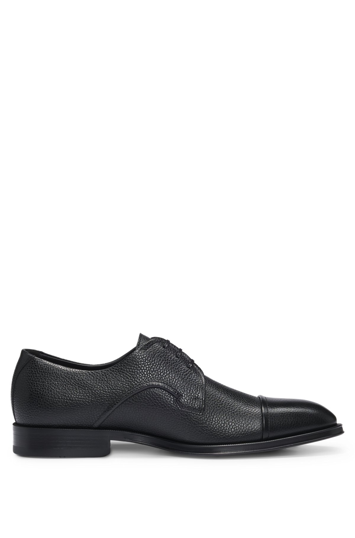 GRAINED-LEATHER DERBY SHOES WITH ANTI-SLIP SOLE - 1