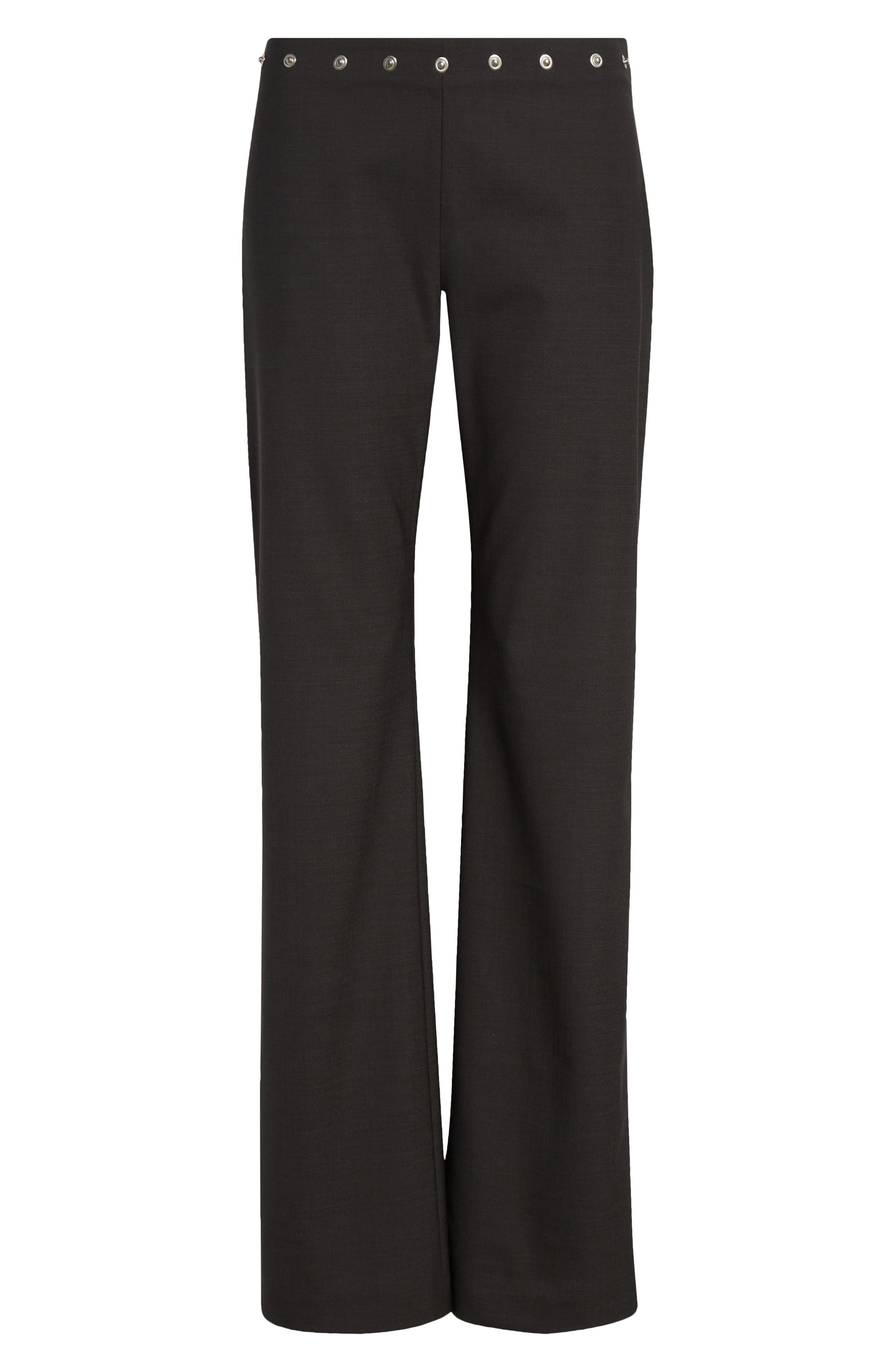 Paloma Wool Dain Snap Detail Bootcut Trousers in Brown at Nordstrom - 6