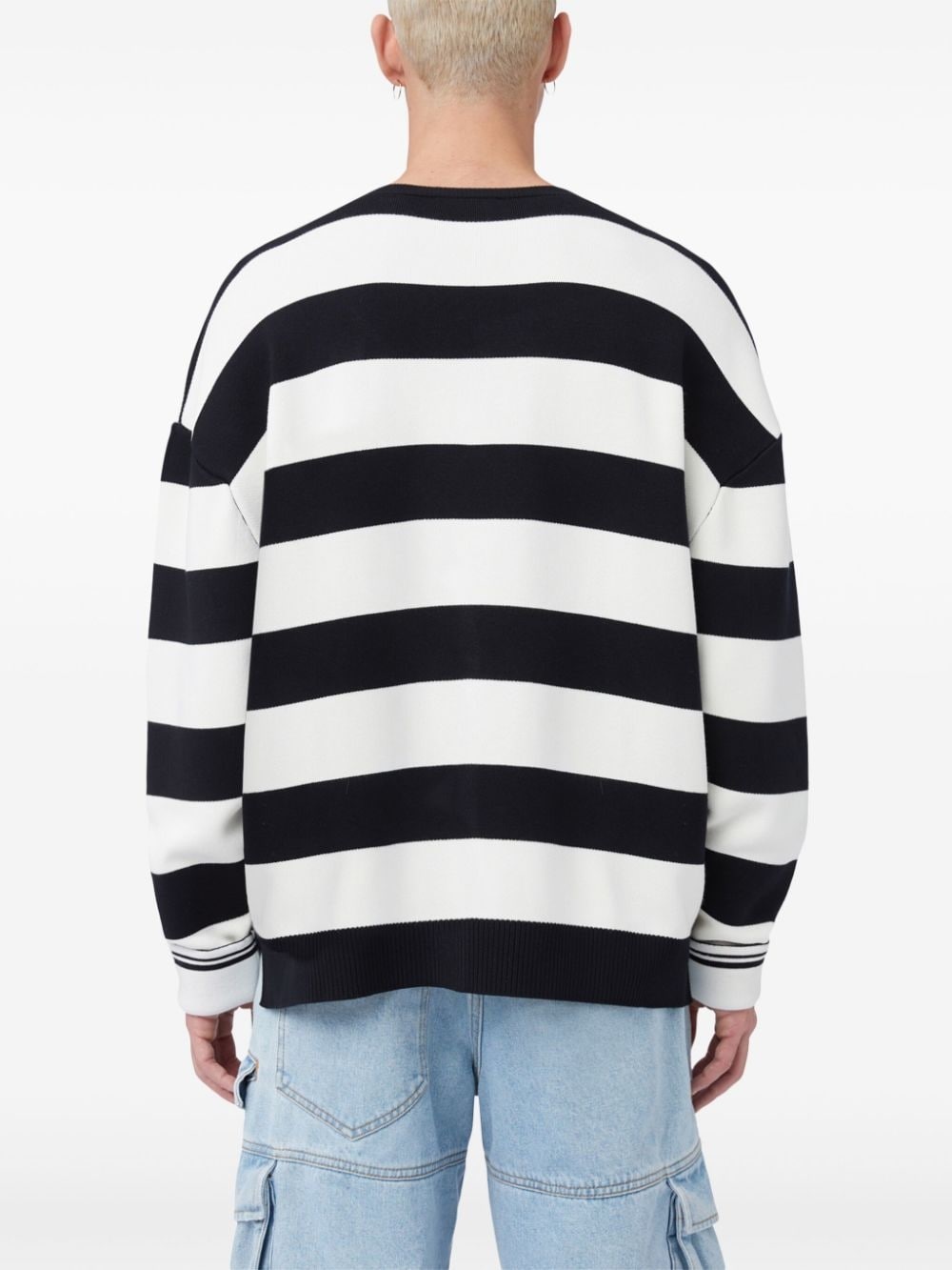 striped logo-appliquÃ© sweatshirt - 4