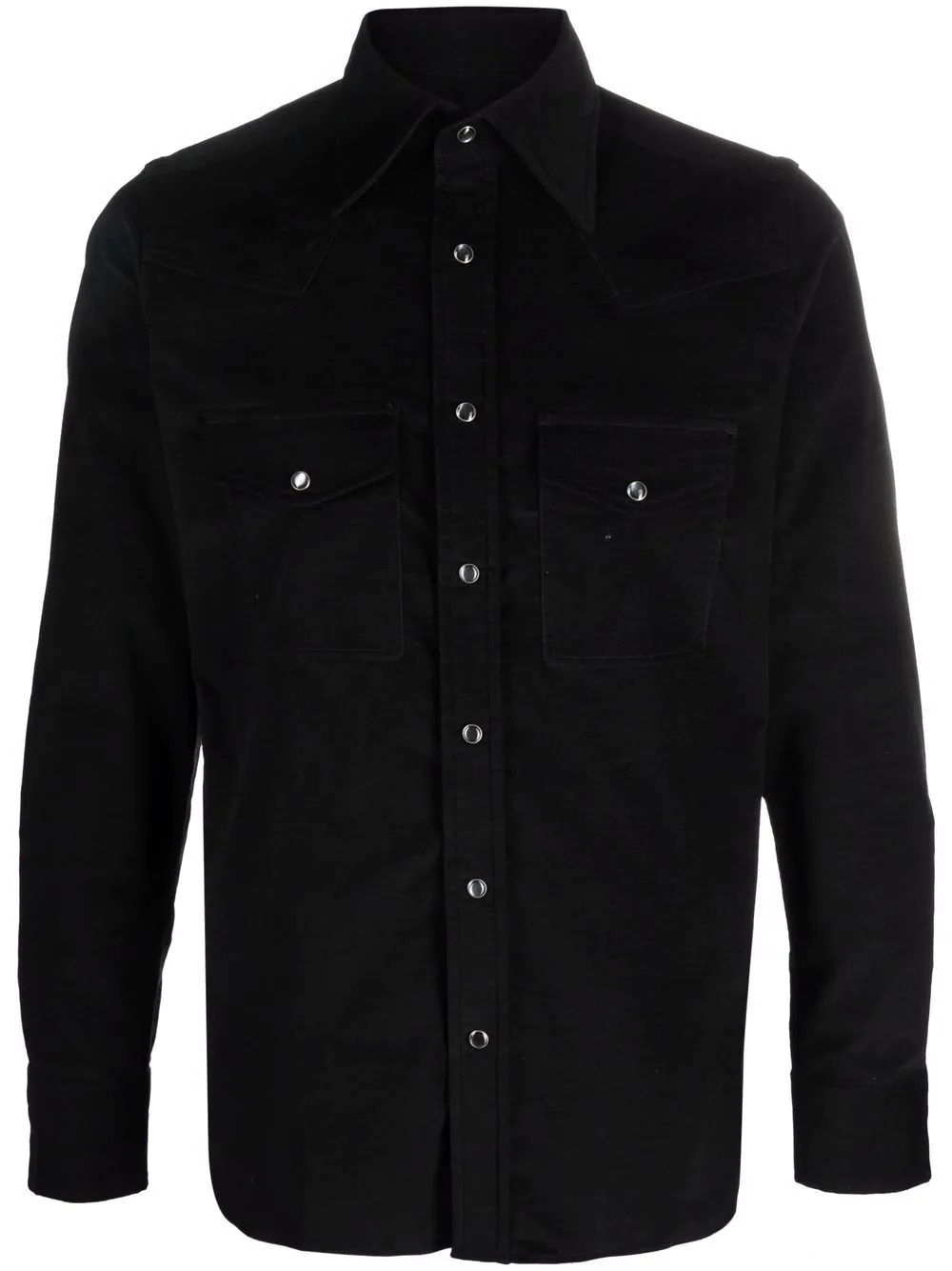 long-sleeve button-fastening shirt - 1