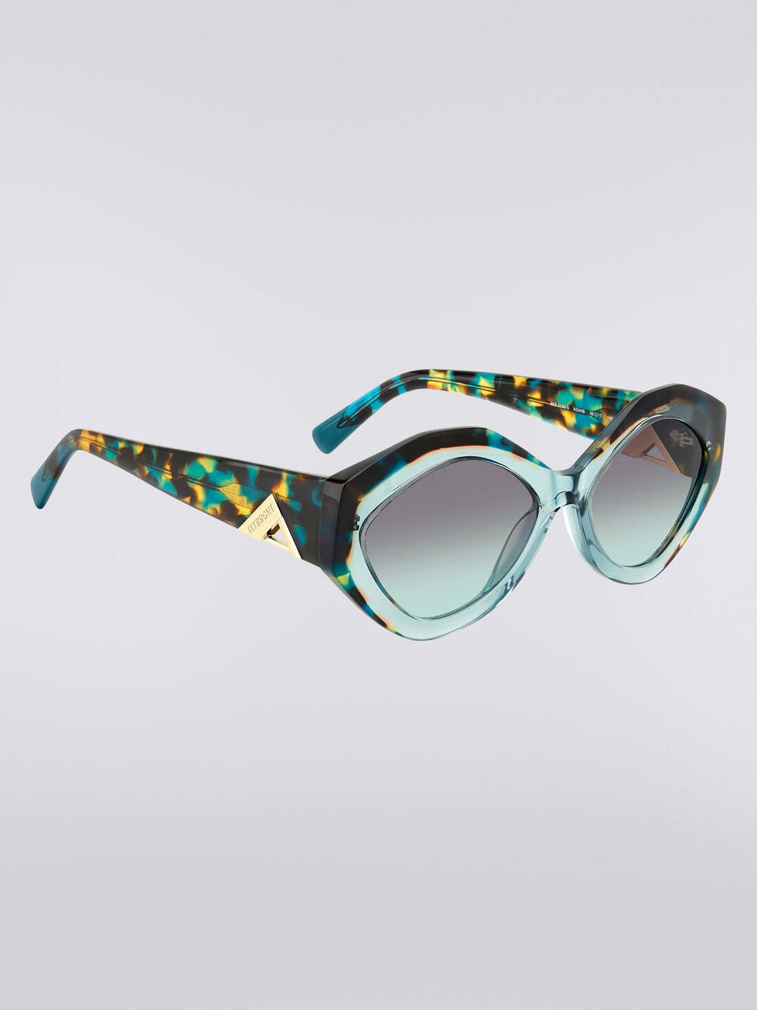 Oval-shaped sunglasses with metal logo application - 3