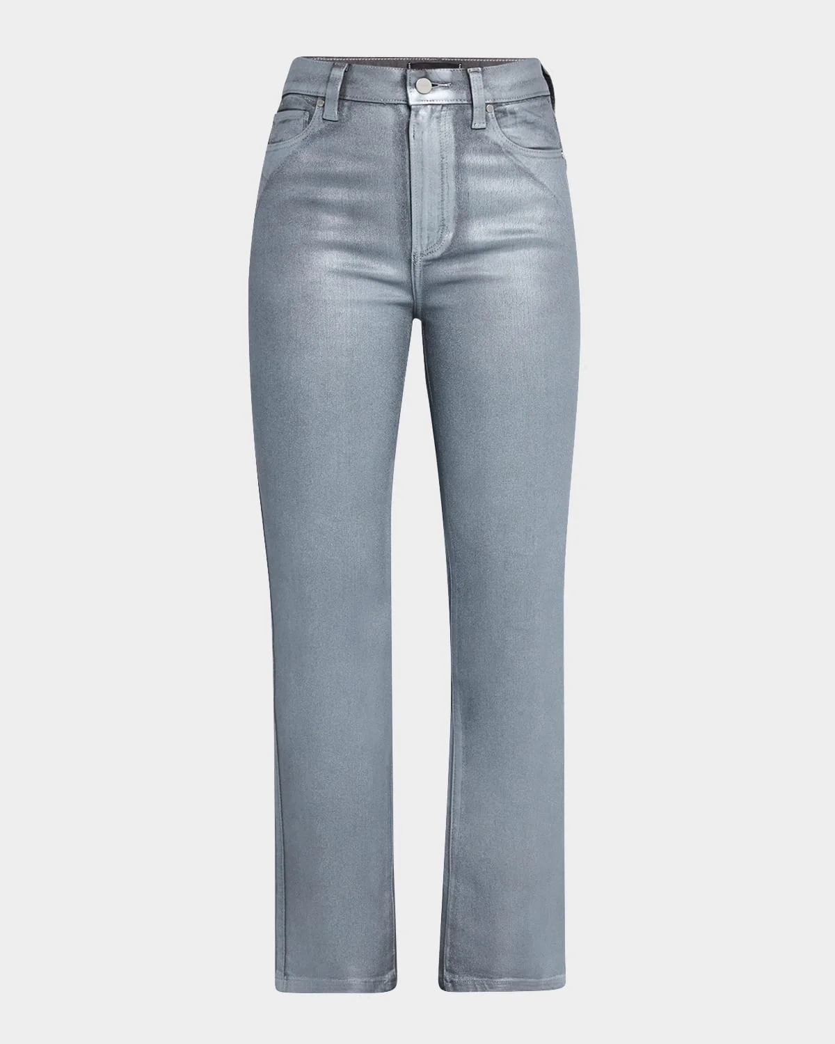 Claudine Metallic Kick-Flare Jeans - 1